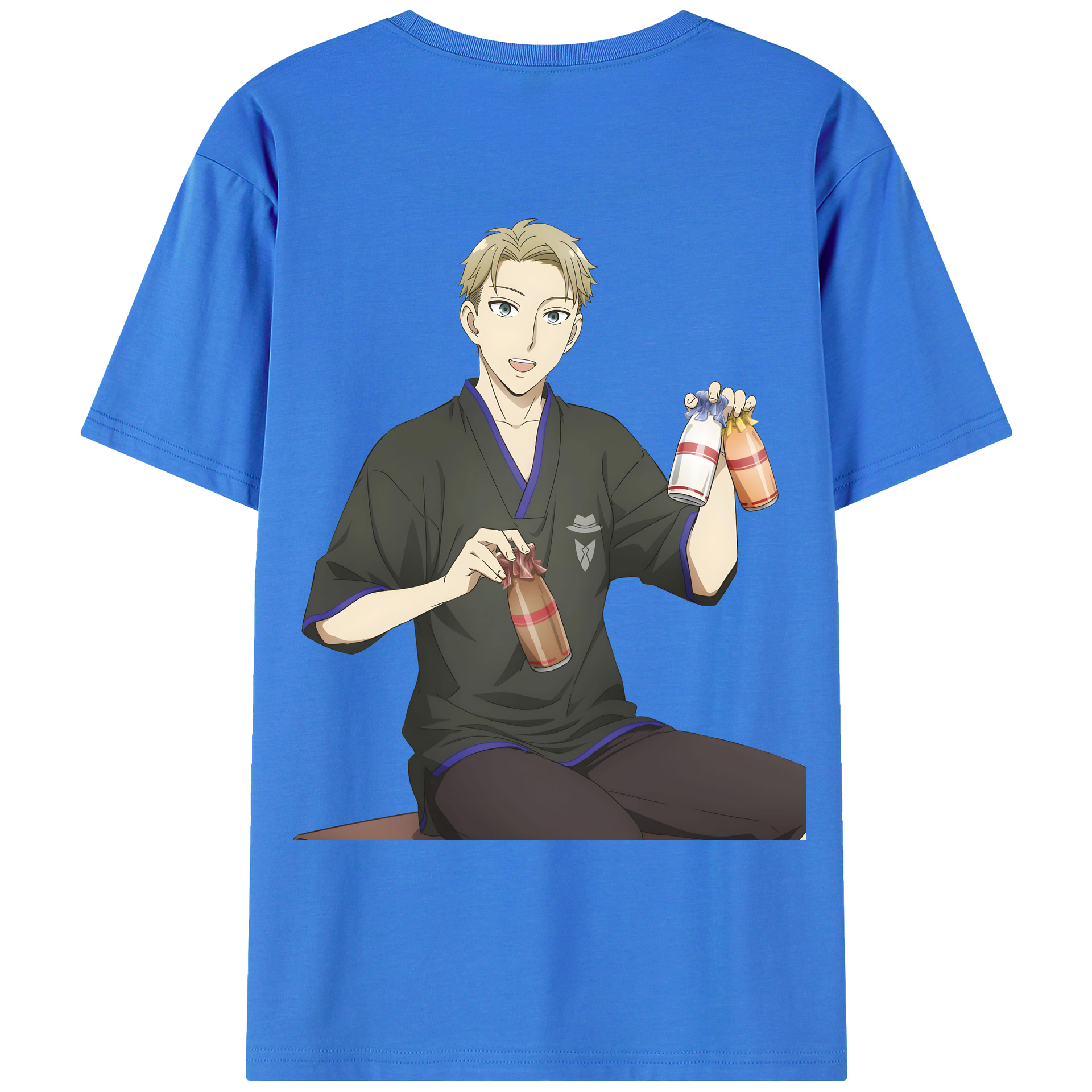 （画像用） SPY×FAMILY间谍家家酒 綿100％ メンズ半袖Tシャツ（バックプリント） 通気性