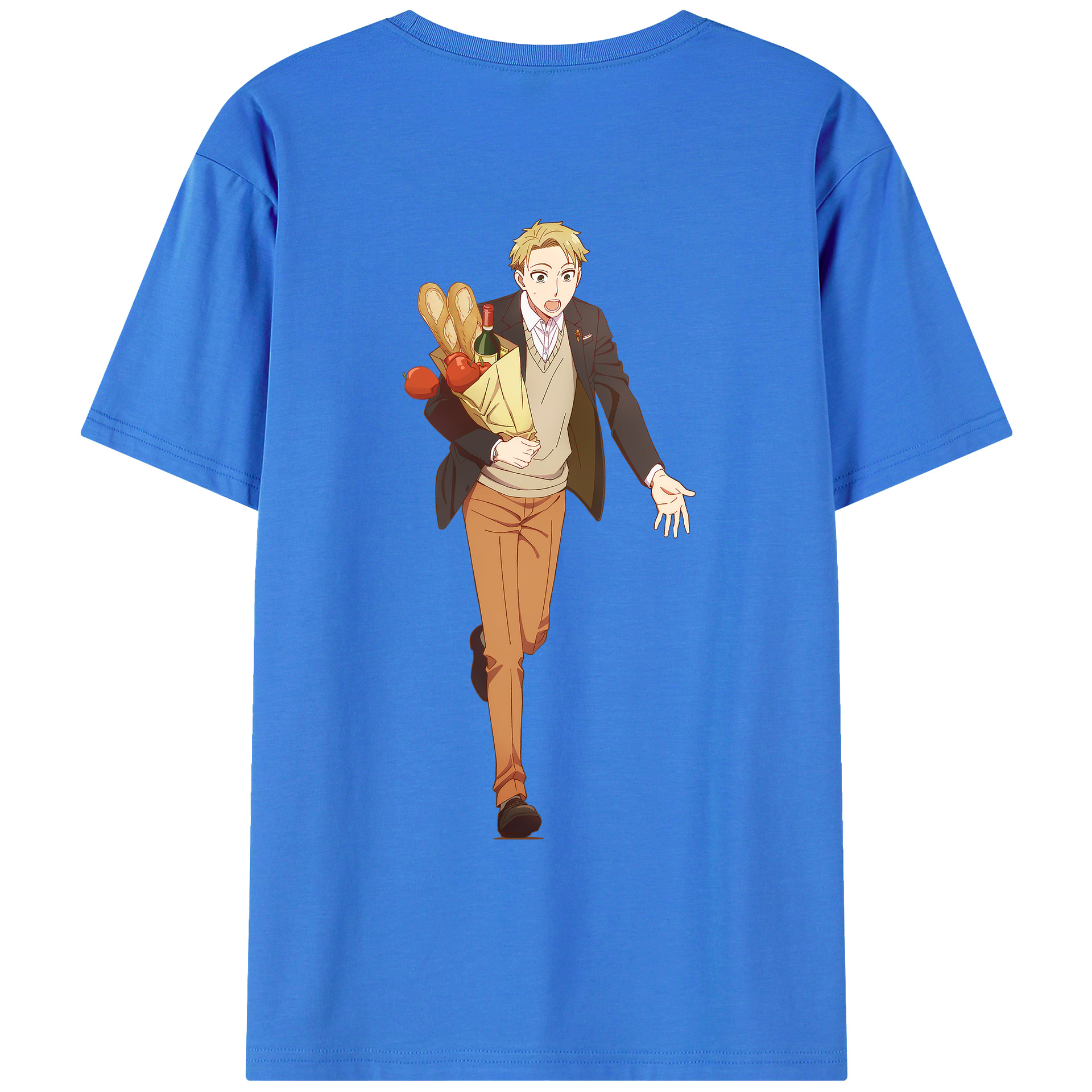 （画像用） SPY×FAMILY间谍家家酒 綿100％ メンズ半袖Tシャツ（バックプリント） 通気性