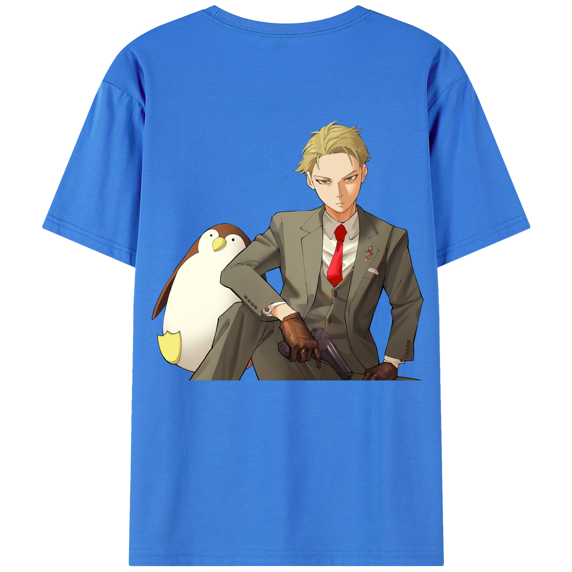 （画像用） SPY×FAMILY间谍家家酒 綿100％ メンズ半袖Tシャツ（バックプリント） 通気性