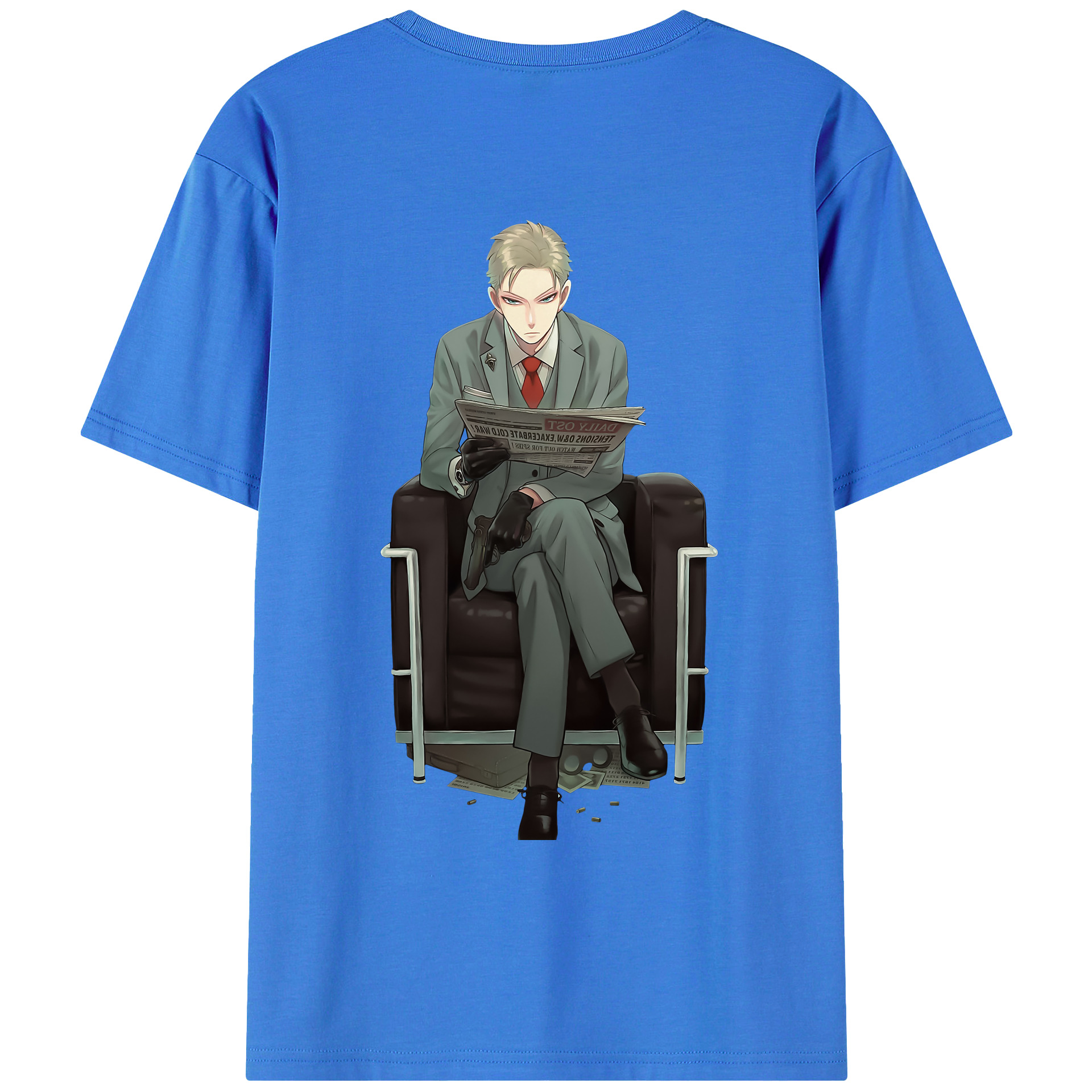 （画像用） SPY×FAMILY间谍家家酒 綿100％ メンズ半袖Tシャツ（バックプリント） 通気性