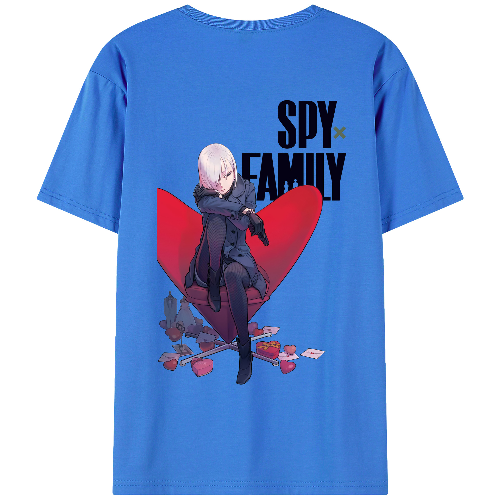 （画像用） SPY×FAMILY间谍家家酒 綿100％ メンズ半袖Tシャツ（バックプリント） 通気性