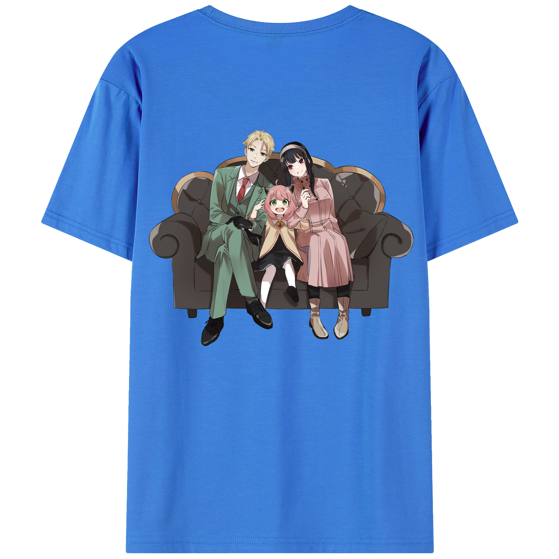 （画像用） SPY×FAMILY间谍家家酒 綿100％ メンズ半袖Tシャツ（バックプリント） 通気性