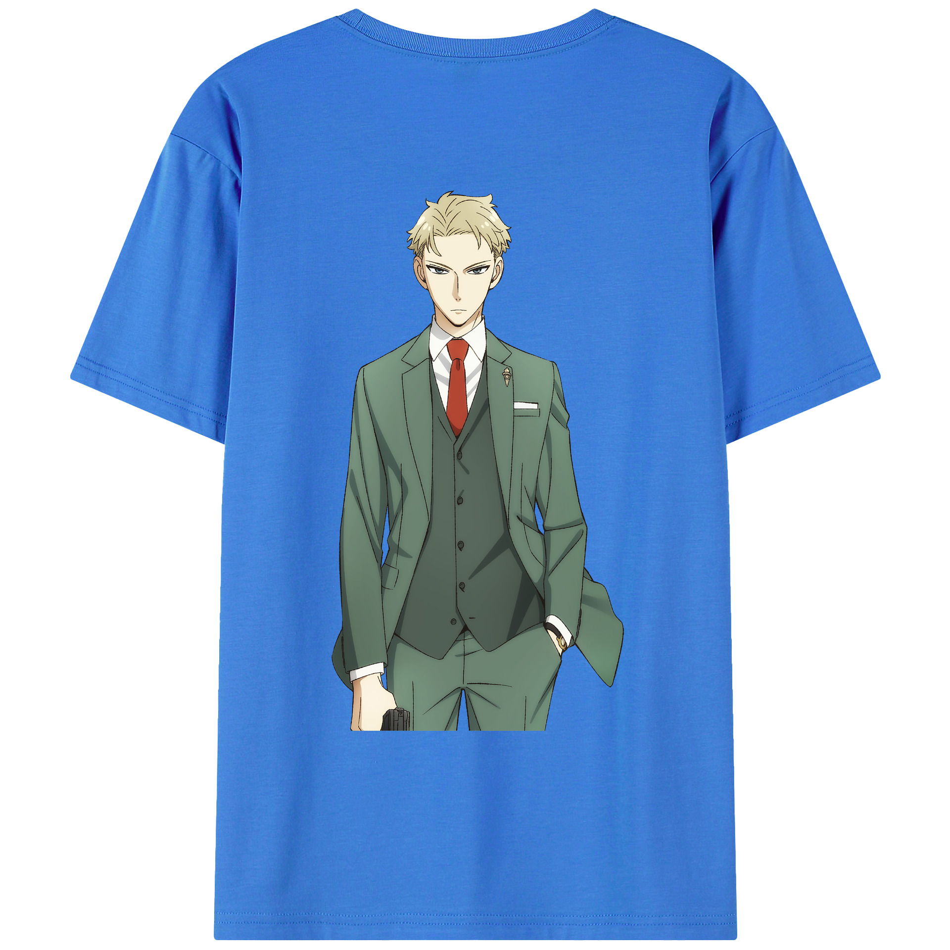 （画像用） SPY×FAMILY间谍家家酒 綿100％ メンズ半袖Tシャツ（バックプリント） 通気性