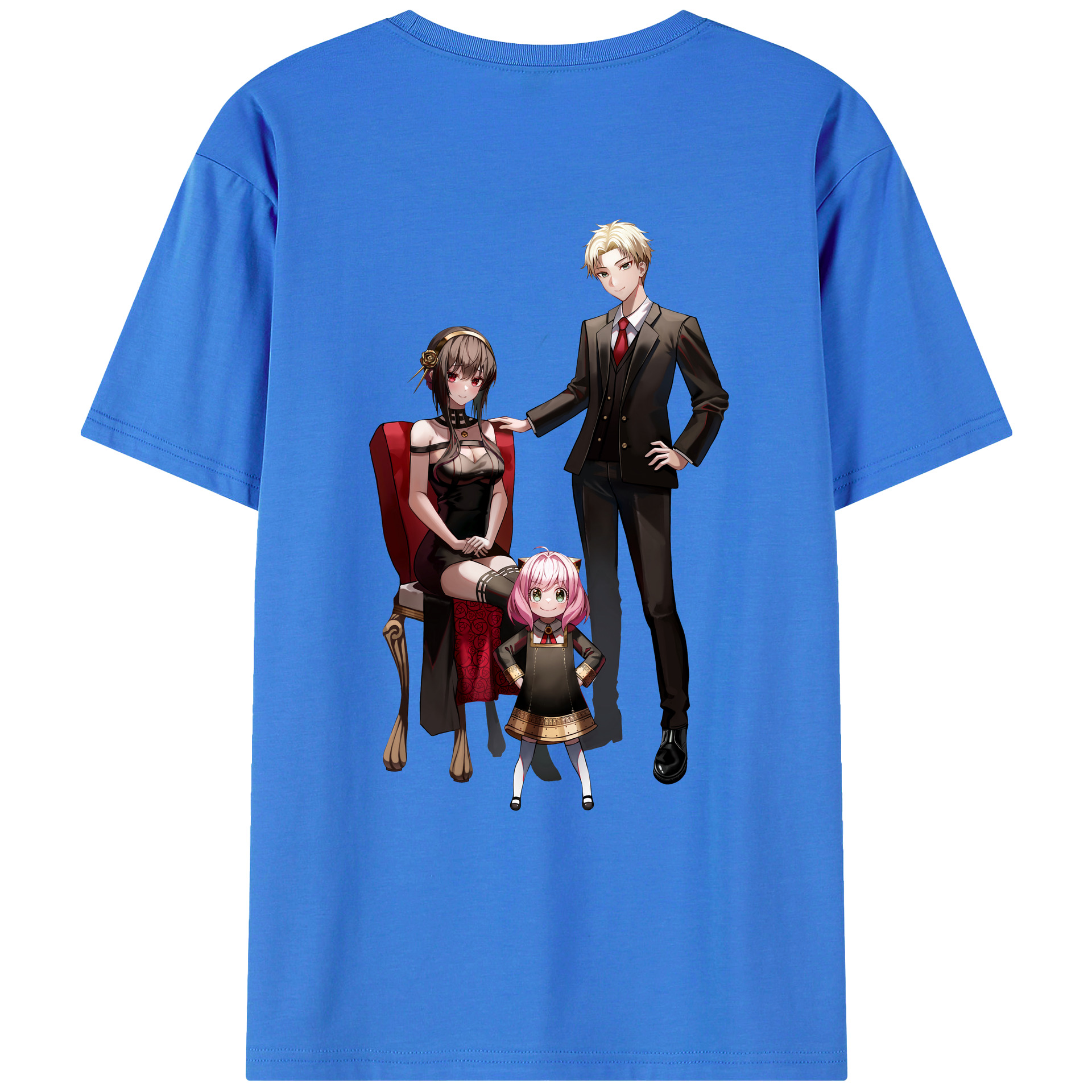 （画像用） SPY×FAMILY间谍家家酒 綿100％ メンズ半袖Tシャツ（バックプリント） 通気性
