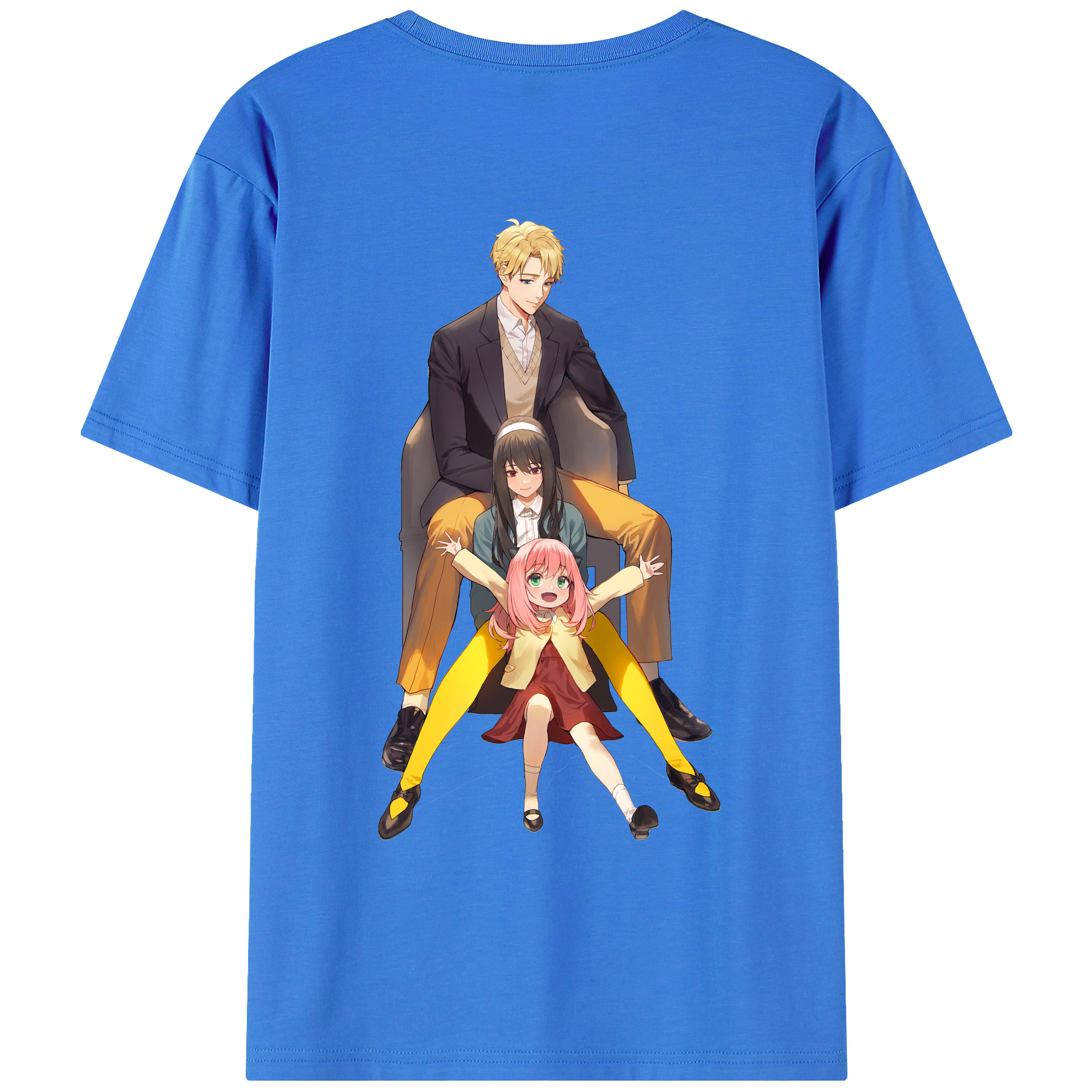 （画像用） SPY×FAMILY间谍家家酒 綿100％ メンズ半袖Tシャツ（バックプリント） 通気性