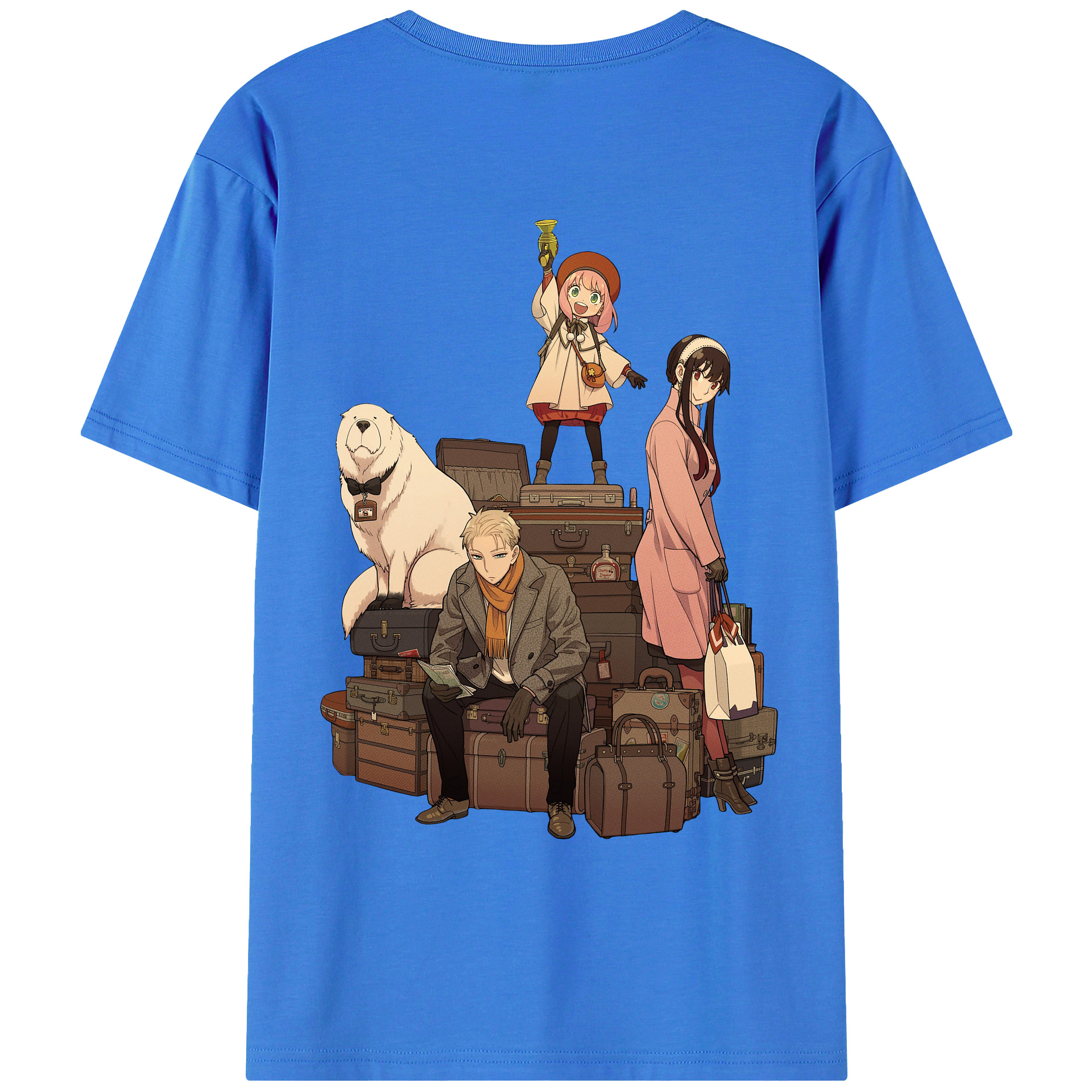 （画像用） SPY×FAMILY间谍家家酒 綿100％ メンズ半袖Tシャツ（バックプリント） 通気性