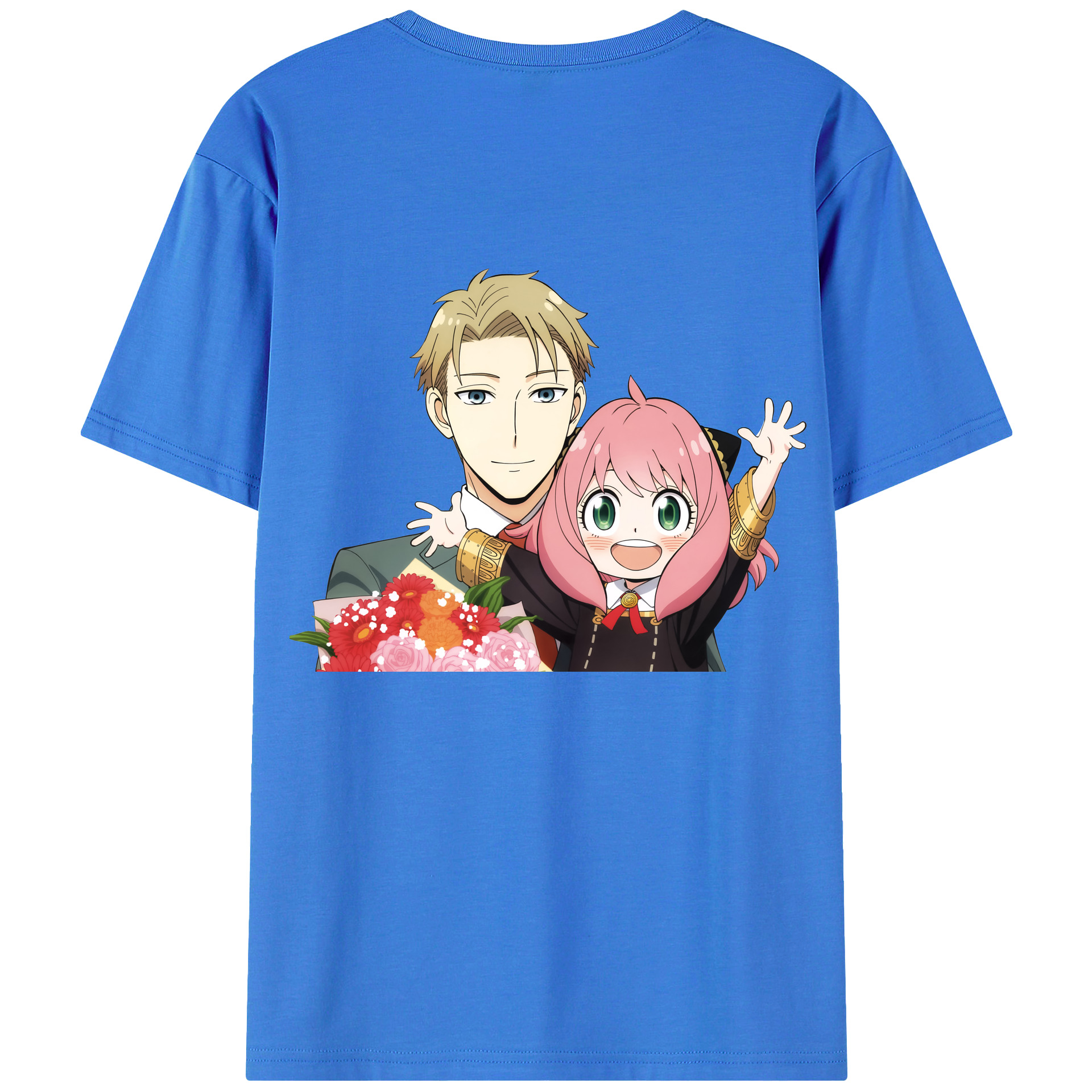 （画像用） SPY×FAMILY间谍家家酒 綿100％ メンズ半袖Tシャツ（バックプリント） 通気性