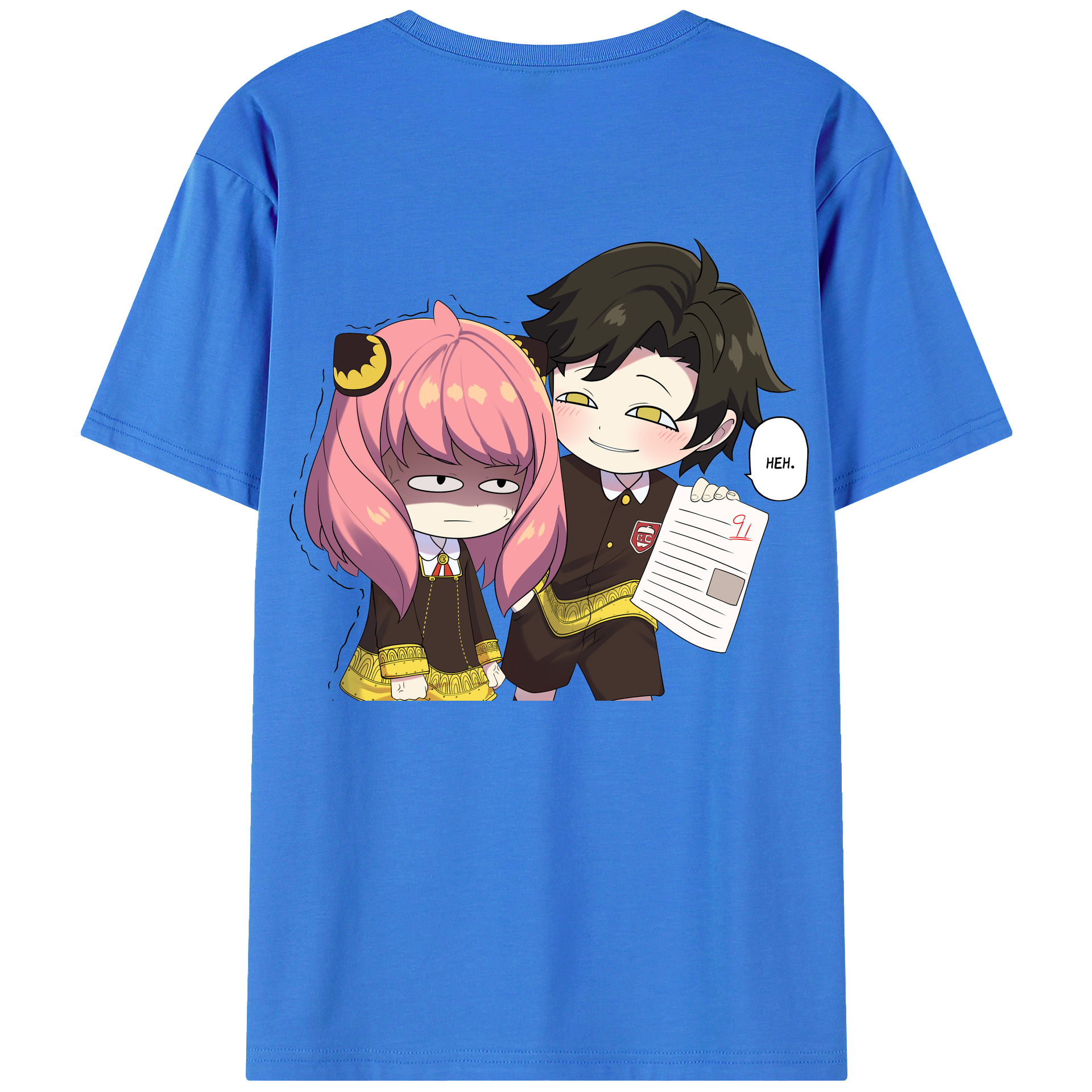 （画像用） SPY×FAMILY间谍家家酒 綿100％ メンズ半袖Tシャツ（バックプリント） 通気性
