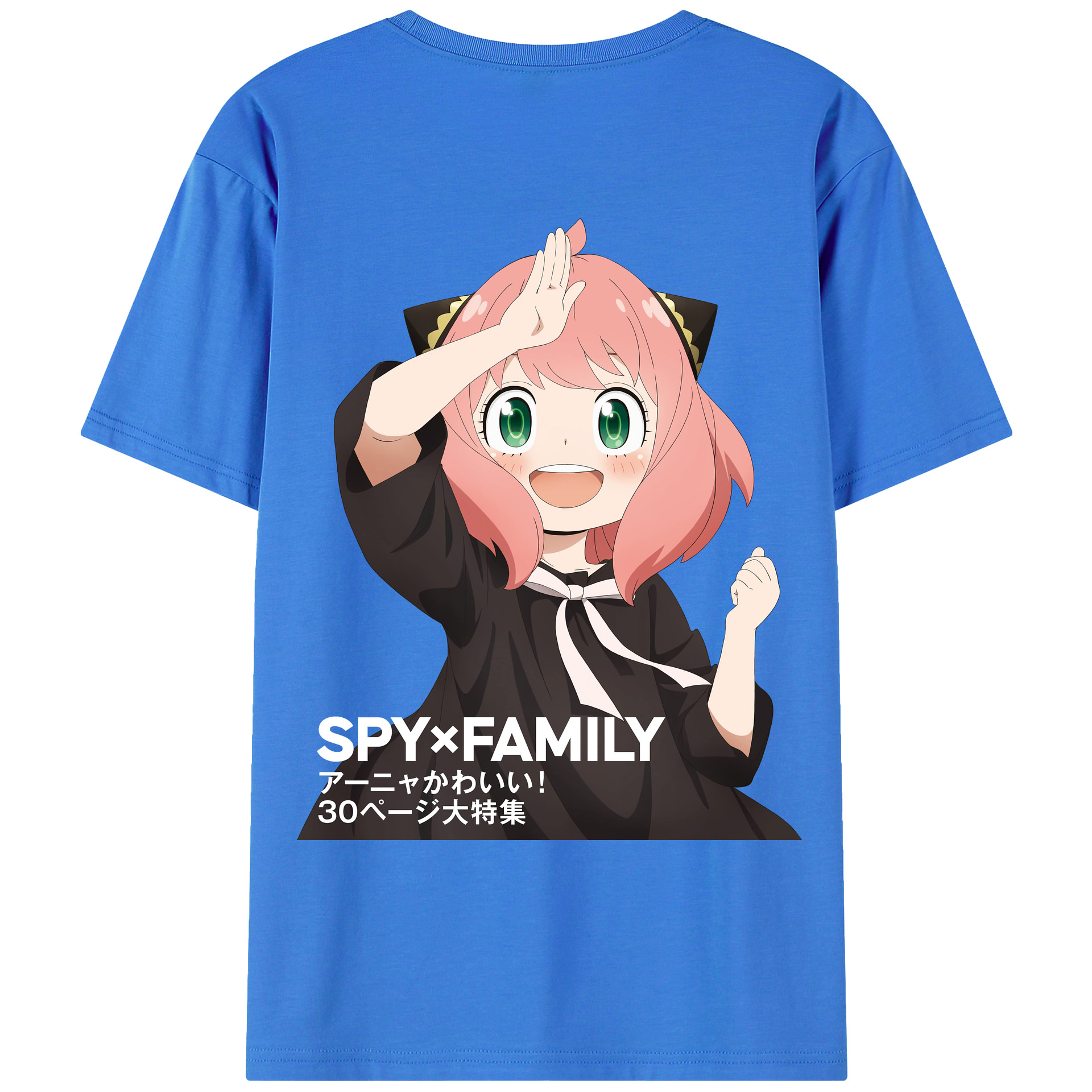 （画像用） SPY×FAMILY间谍家家酒 綿100％ メンズ半袖Tシャツ（バックプリント） 通気性