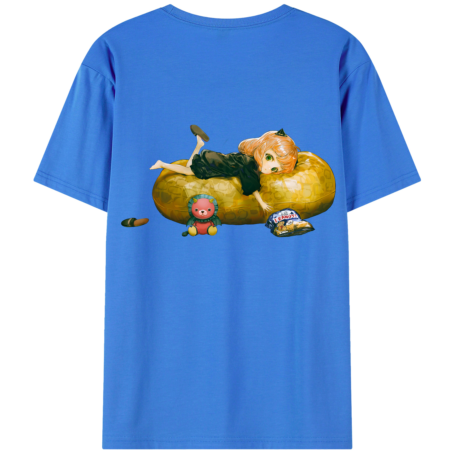 （画像用） SPY×FAMILY间谍家家酒 綿100％ メンズ半袖Tシャツ（バックプリント） 通気性