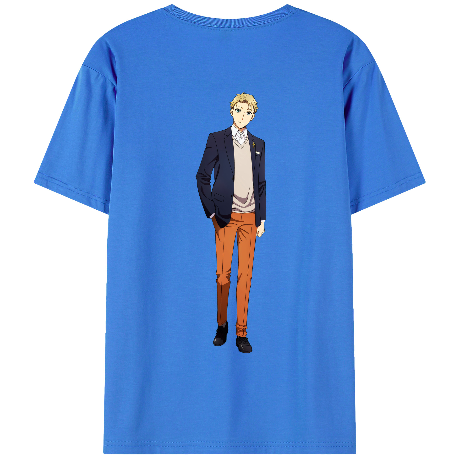 （画像用） SPY×FAMILY间谍家家酒 綿100％ メンズ半袖Tシャツ（バックプリント） 通気性