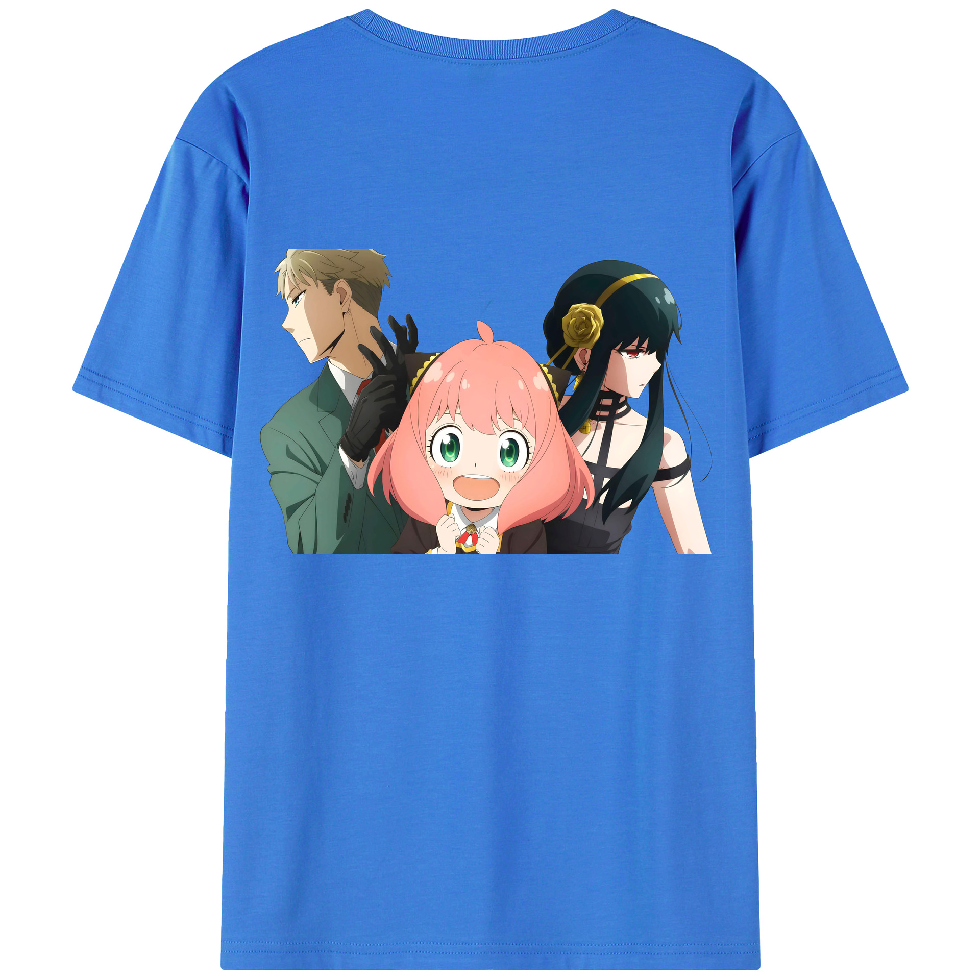 （画像用） SPY×FAMILY间谍家家酒 綿100％ メンズ半袖Tシャツ（バックプリント） 通気性