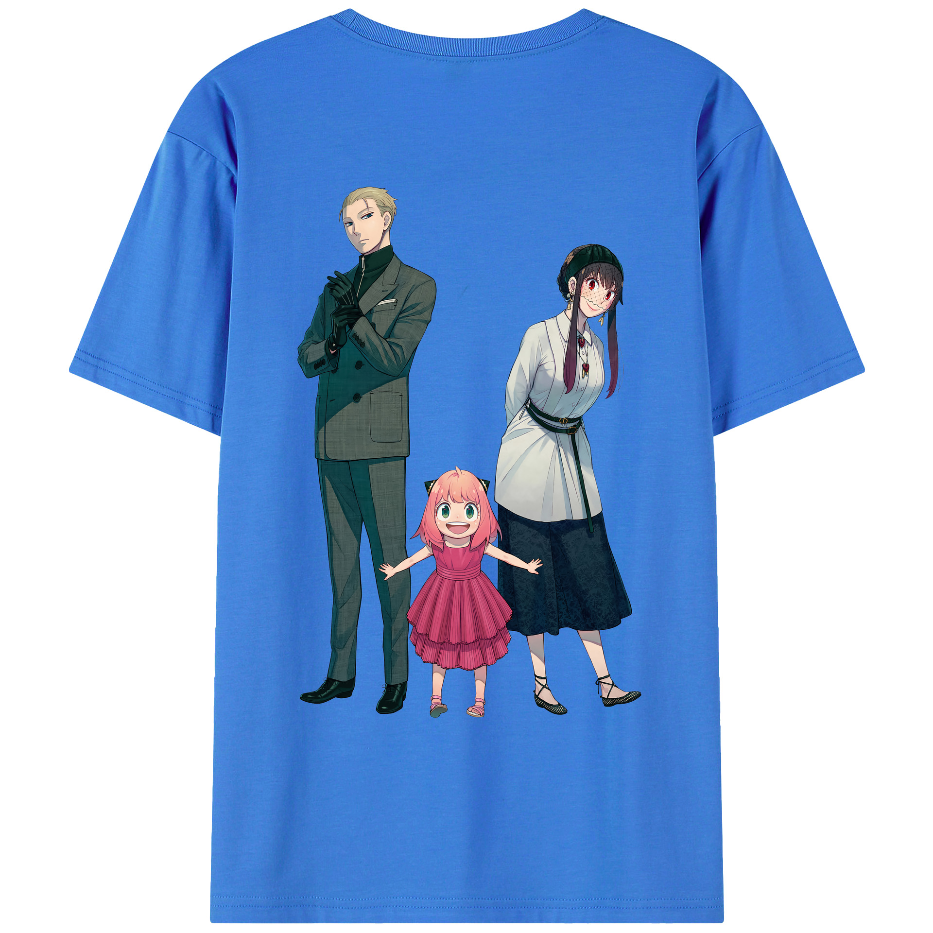 （画像用） SPY×FAMILY间谍家家酒 綿100％ メンズ半袖Tシャツ（バックプリント） 通気性
