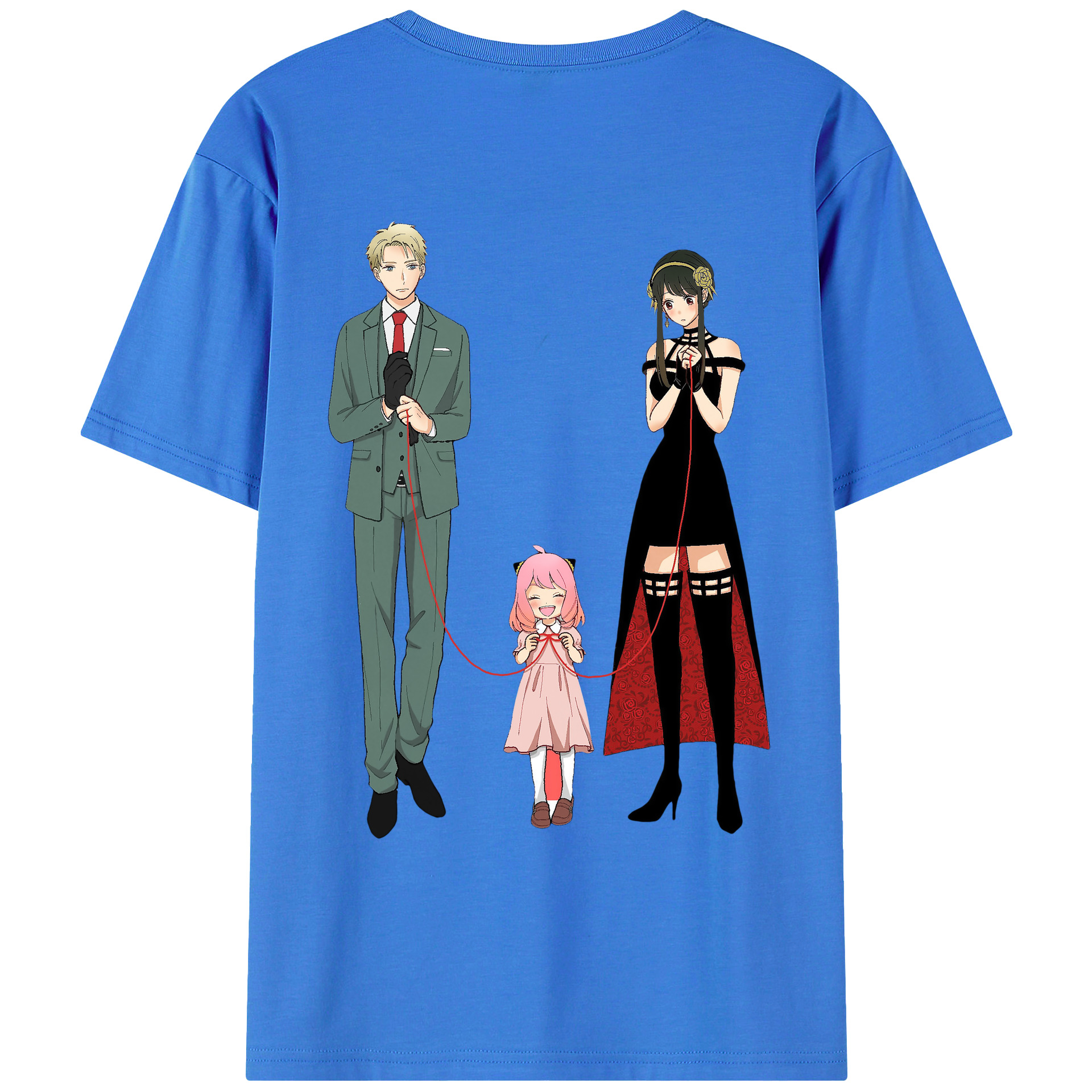 （画像用） SPY×FAMILY间谍家家酒 綿100％ メンズ半袖Tシャツ（バックプリント） 通気性