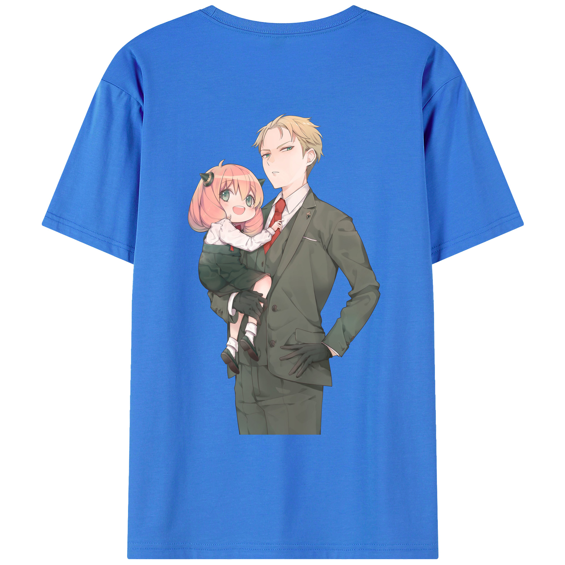 （画像用） SPY×FAMILY间谍家家酒 綿100％ メンズ半袖Tシャツ（バックプリント） 通気性