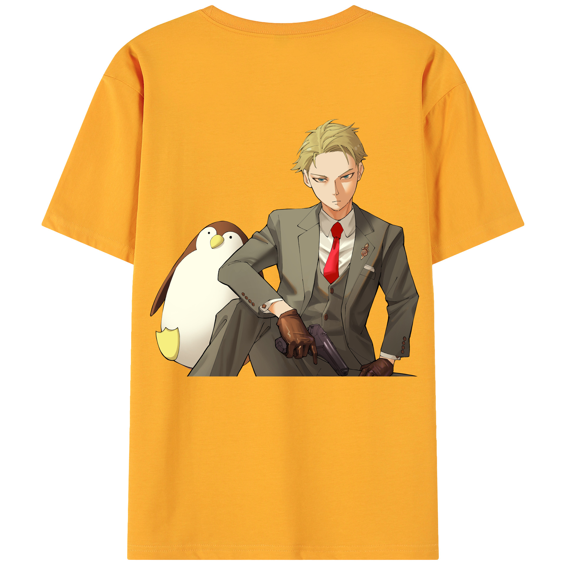 （画像用） SPY×FAMILY间谍家家酒 綿100％ メンズ半袖Tシャツ（バックプリント） 通気性