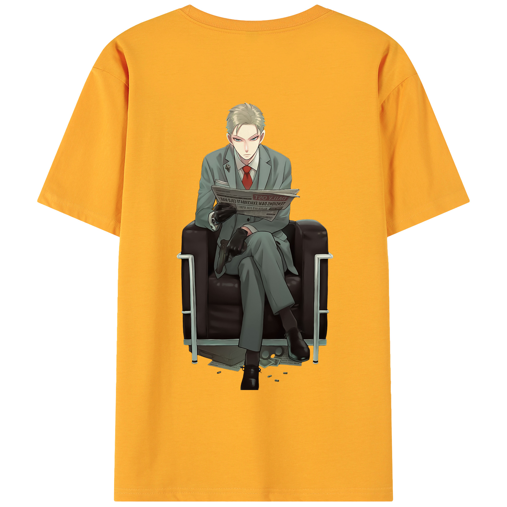 （画像用） SPY×FAMILY间谍家家酒 綿100％ メンズ半袖Tシャツ（バックプリント） 通気性