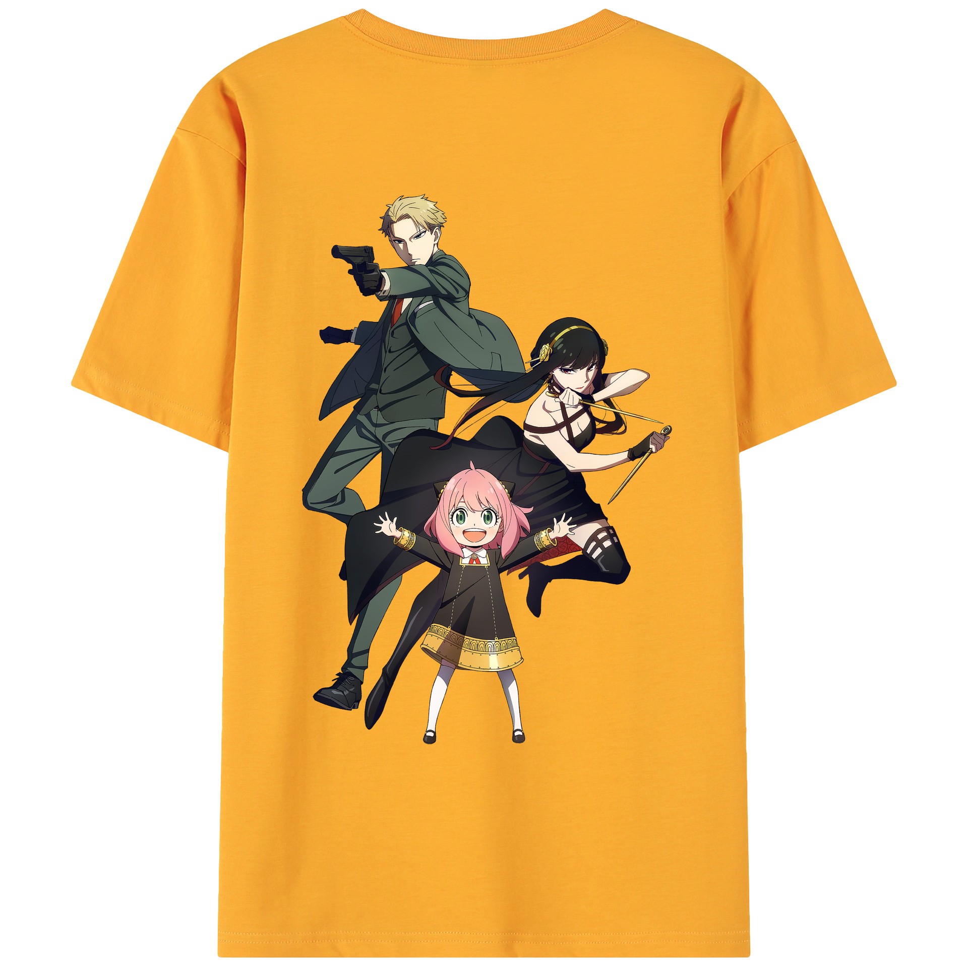 （画像用） SPY×FAMILY间谍家家酒 綿100％ メンズ半袖Tシャツ（バックプリント） 通気性