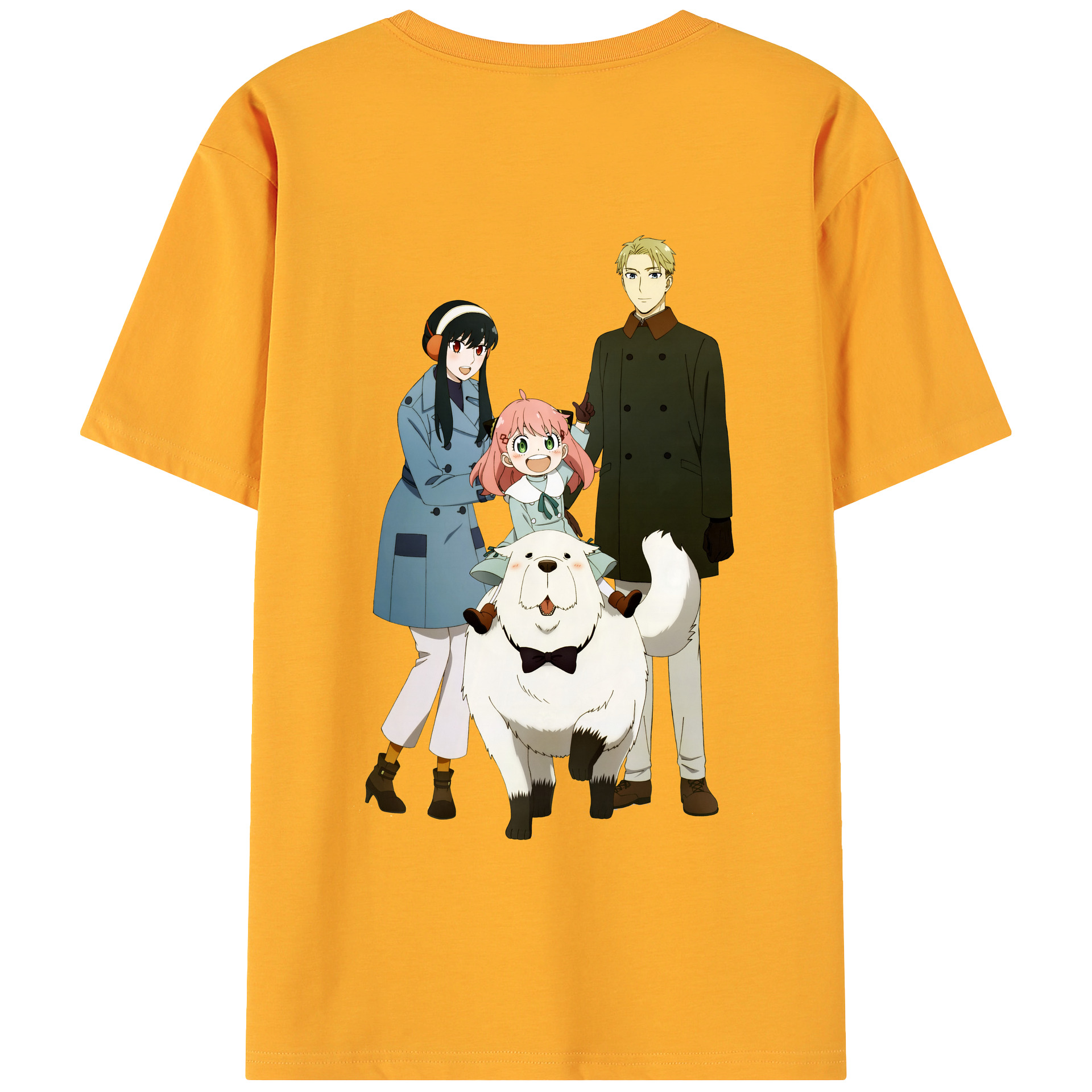 （画像用） SPY×FAMILY间谍家家酒 綿100％ メンズ半袖Tシャツ（バックプリント） 通気性