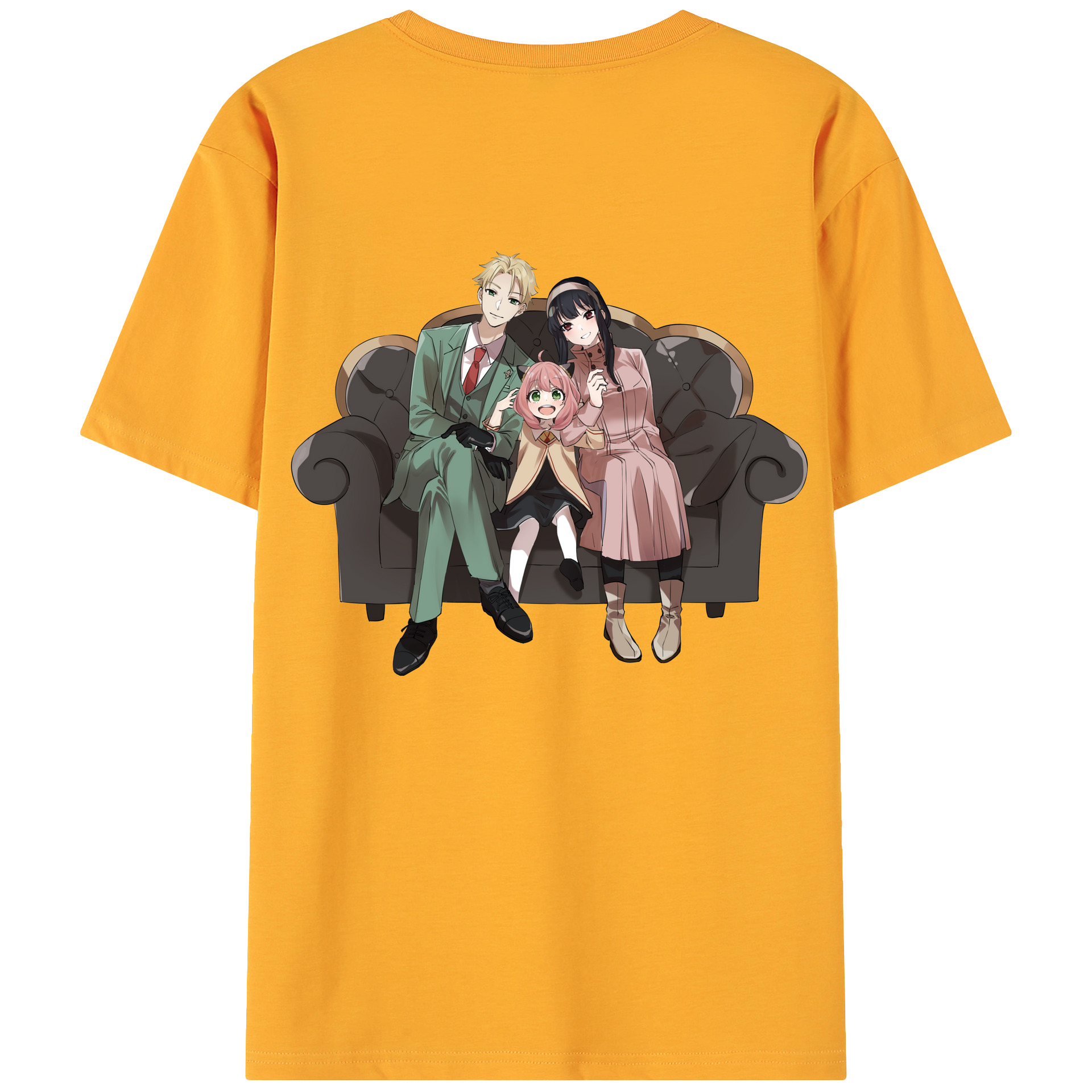 （画像用） SPY×FAMILY间谍家家酒 綿100％ メンズ半袖Tシャツ（バックプリント） 通気性