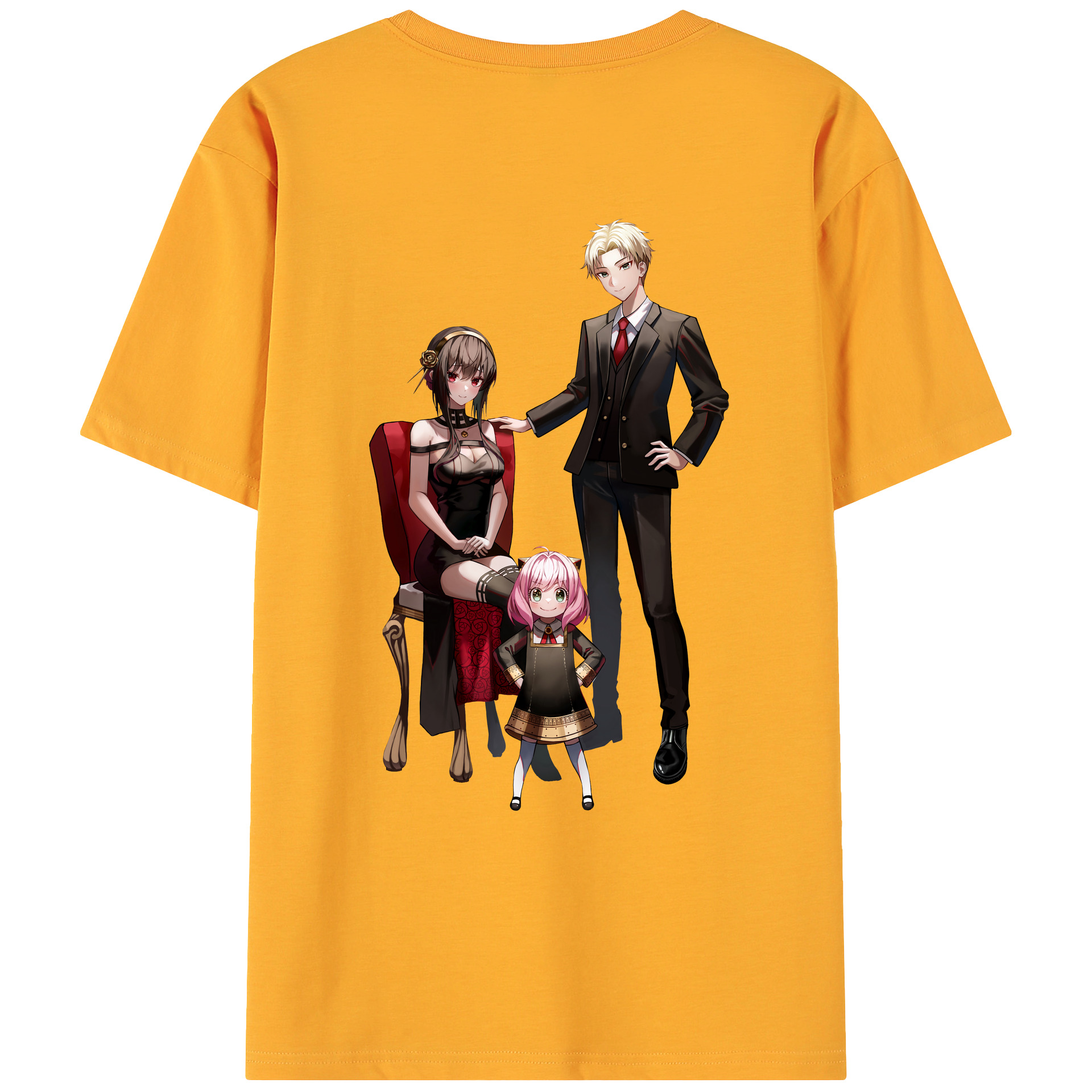 （画像用） SPY×FAMILY间谍家家酒 綿100％ メンズ半袖Tシャツ（バックプリント） 通気性