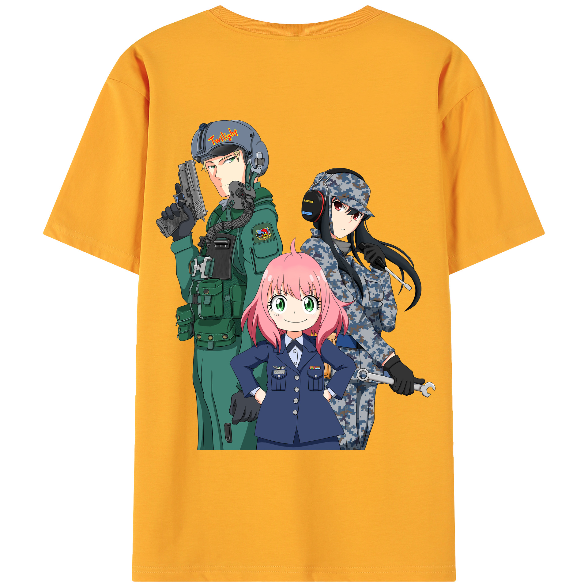 （画像用） SPY×FAMILY间谍家家酒 綿100％ メンズ半袖Tシャツ（バックプリント） 通気性