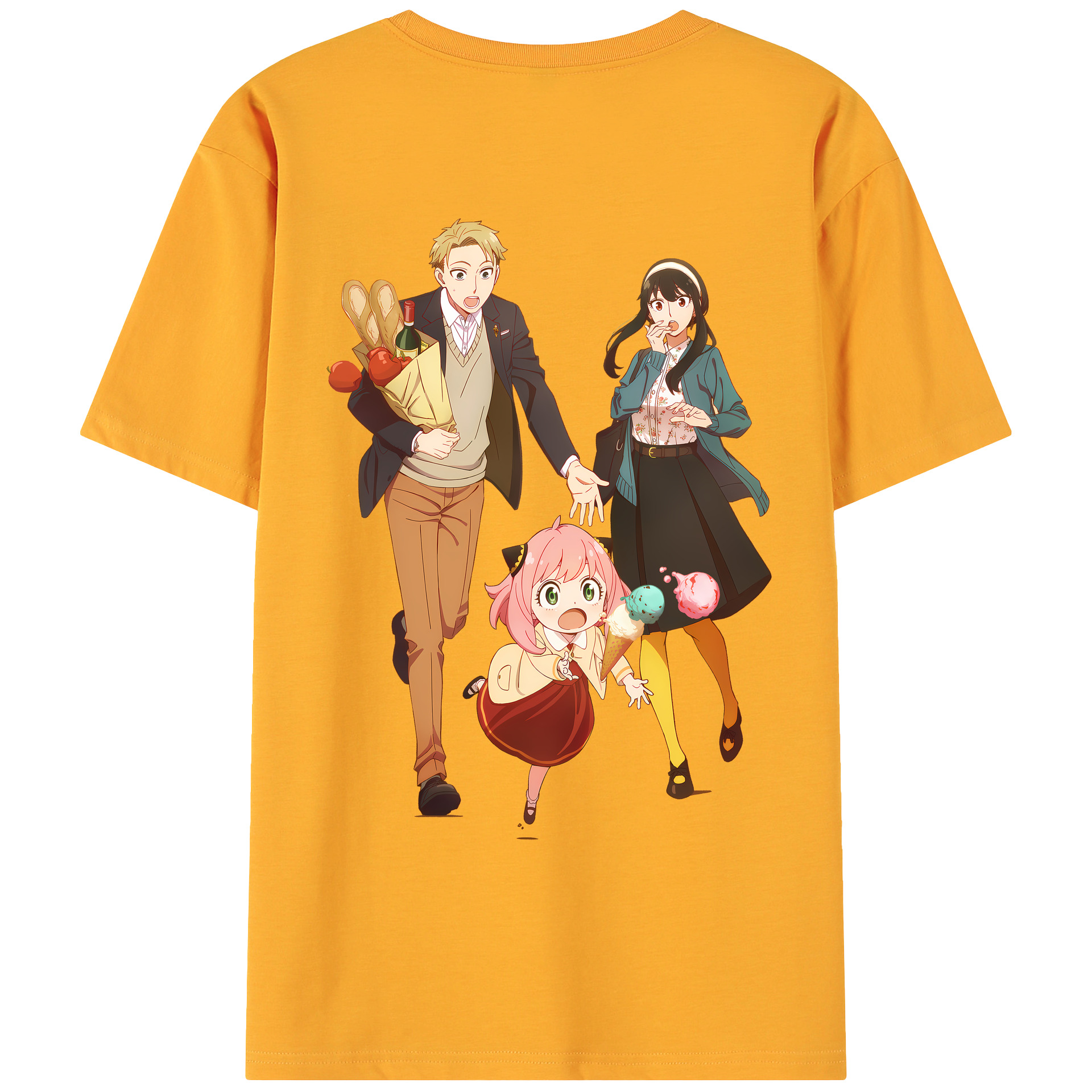 （画像用） SPY×FAMILY间谍家家酒 綿100％ メンズ半袖Tシャツ（バックプリント） 通気性