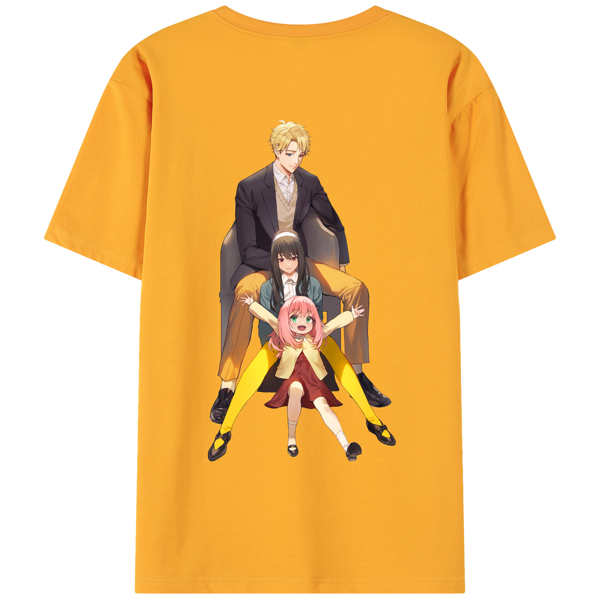 （画像用） SPY×FAMILY间谍家家酒 綿100％ メンズ半袖Tシャツ（バックプリント） 通気性