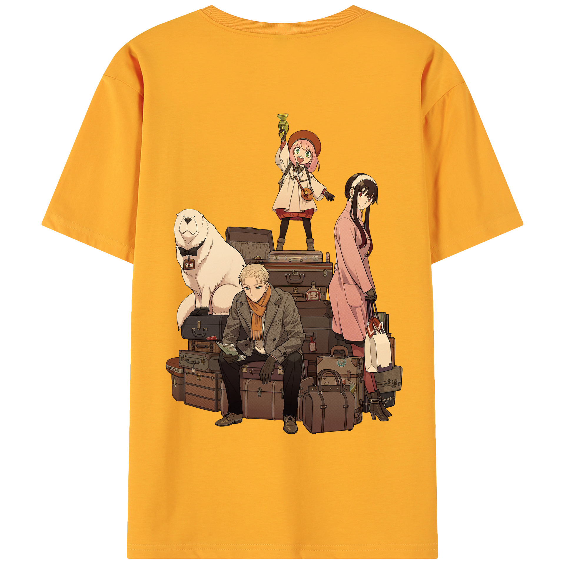 （画像用） SPY×FAMILY间谍家家酒 綿100％ メンズ半袖Tシャツ（バックプリント） 通気性