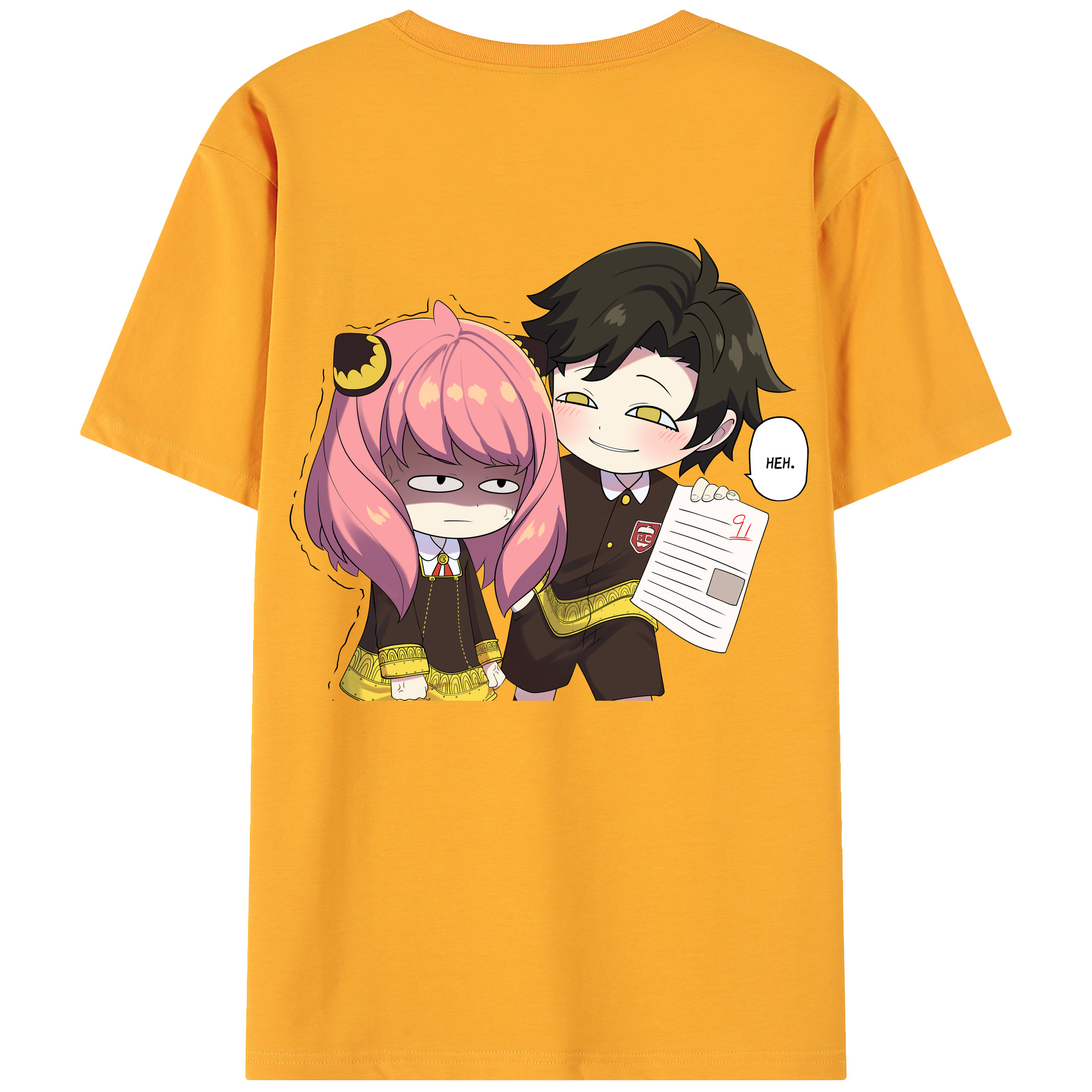 （画像用） SPY×FAMILY间谍家家酒 綿100％ メンズ半袖Tシャツ（バックプリント） 通気性