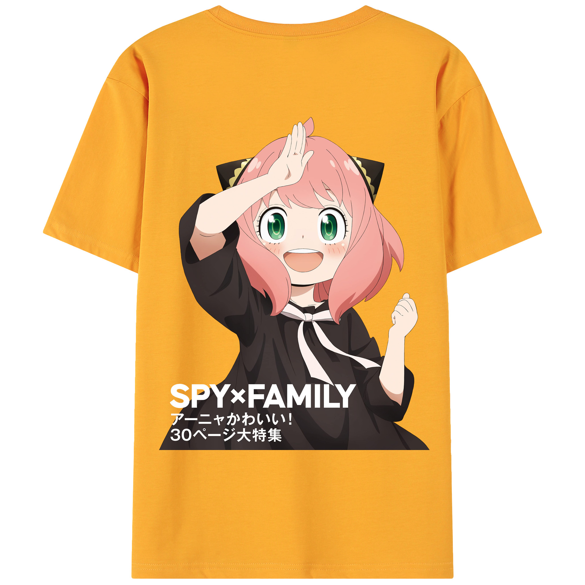（画像用） SPY×FAMILY间谍家家酒 綿100％ メンズ半袖Tシャツ（バックプリント） 通気性