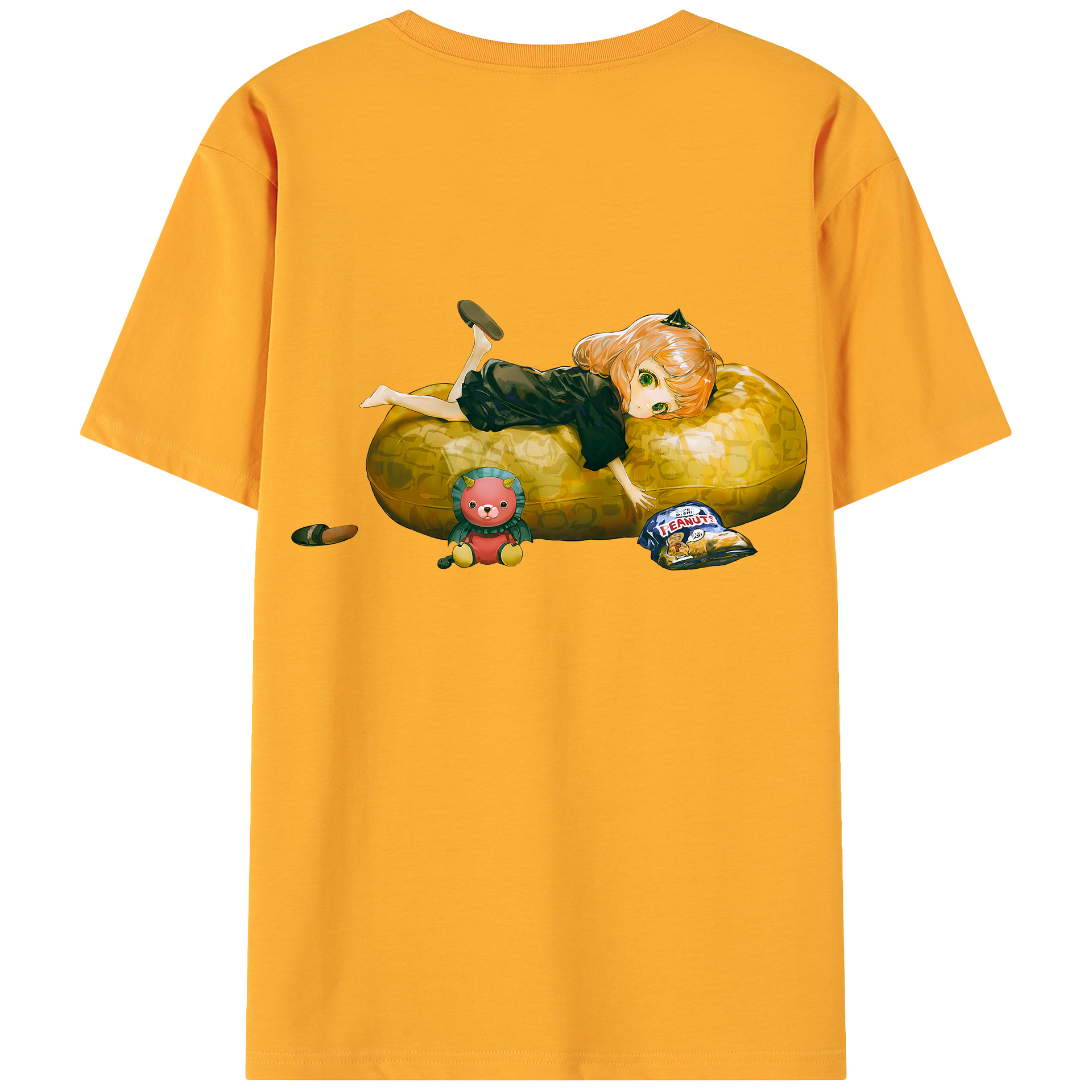 （画像用） SPY×FAMILY间谍家家酒 綿100％ メンズ半袖Tシャツ（バックプリント） 通気性
