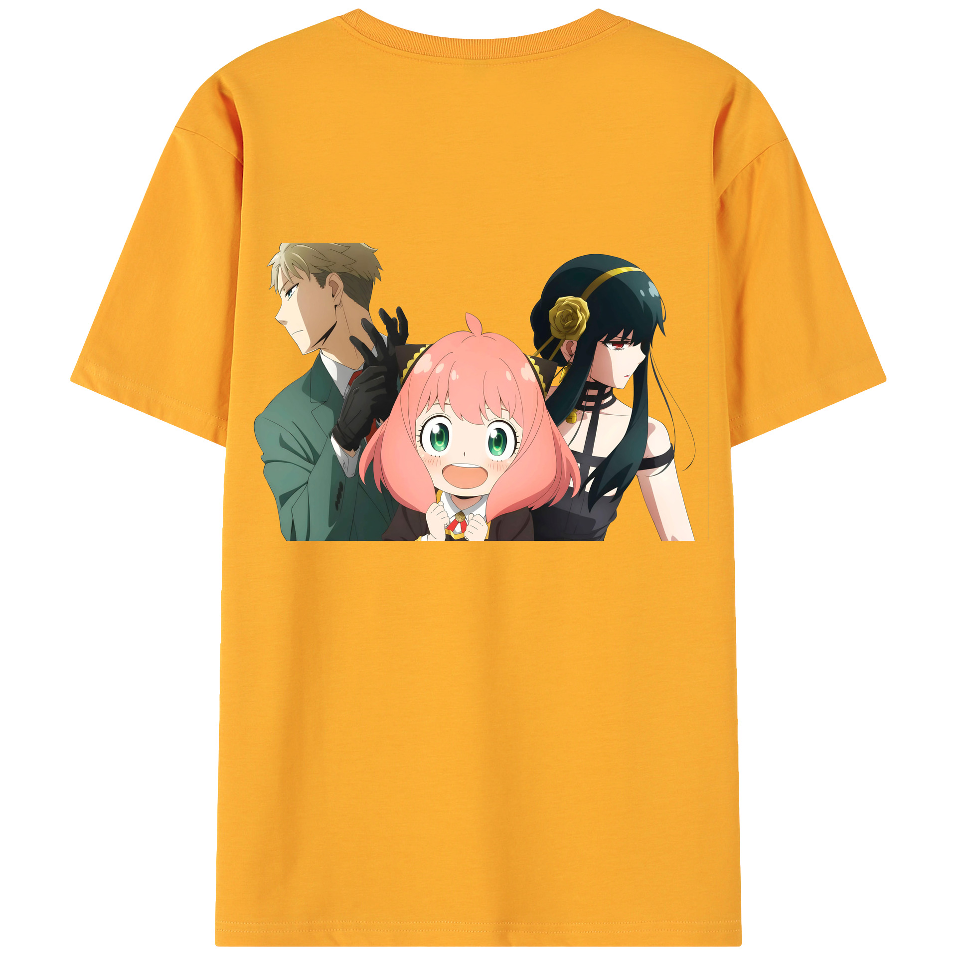 （画像用） SPY×FAMILY间谍家家酒 綿100％ メンズ半袖Tシャツ（バックプリント） 通気性