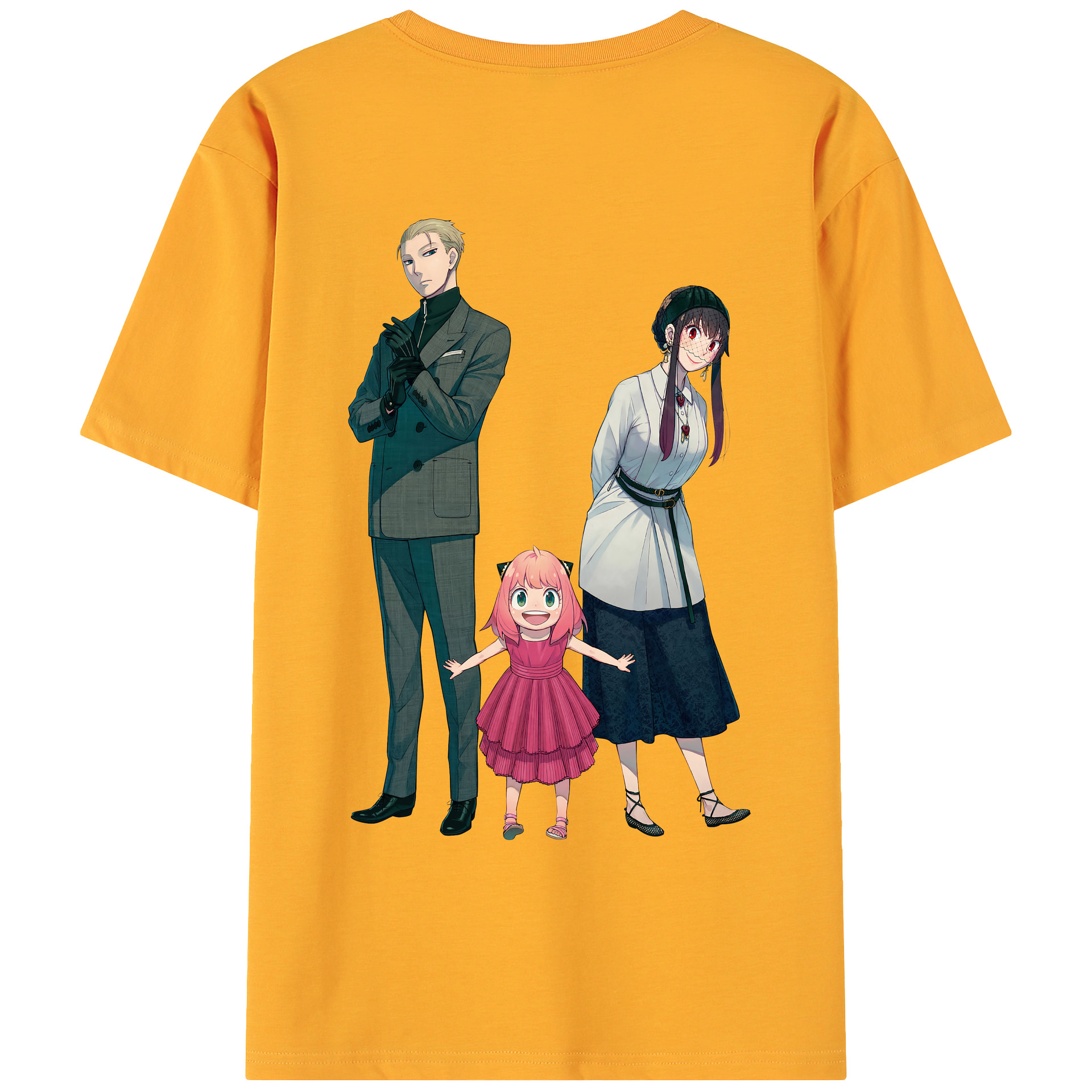 （画像用） SPY×FAMILY间谍家家酒 綿100％ メンズ半袖Tシャツ（バックプリント） 通気性