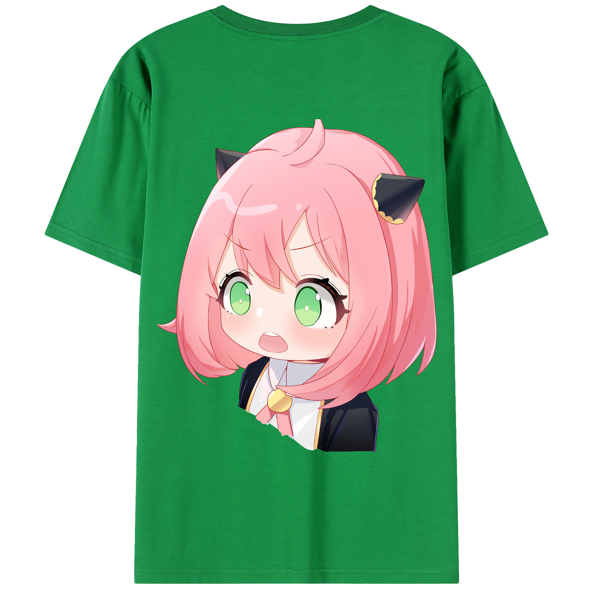 （画像用） SPY×FAMILY间谍家家酒 綿100％ メンズ半袖Tシャツ（バックプリント） 通気性