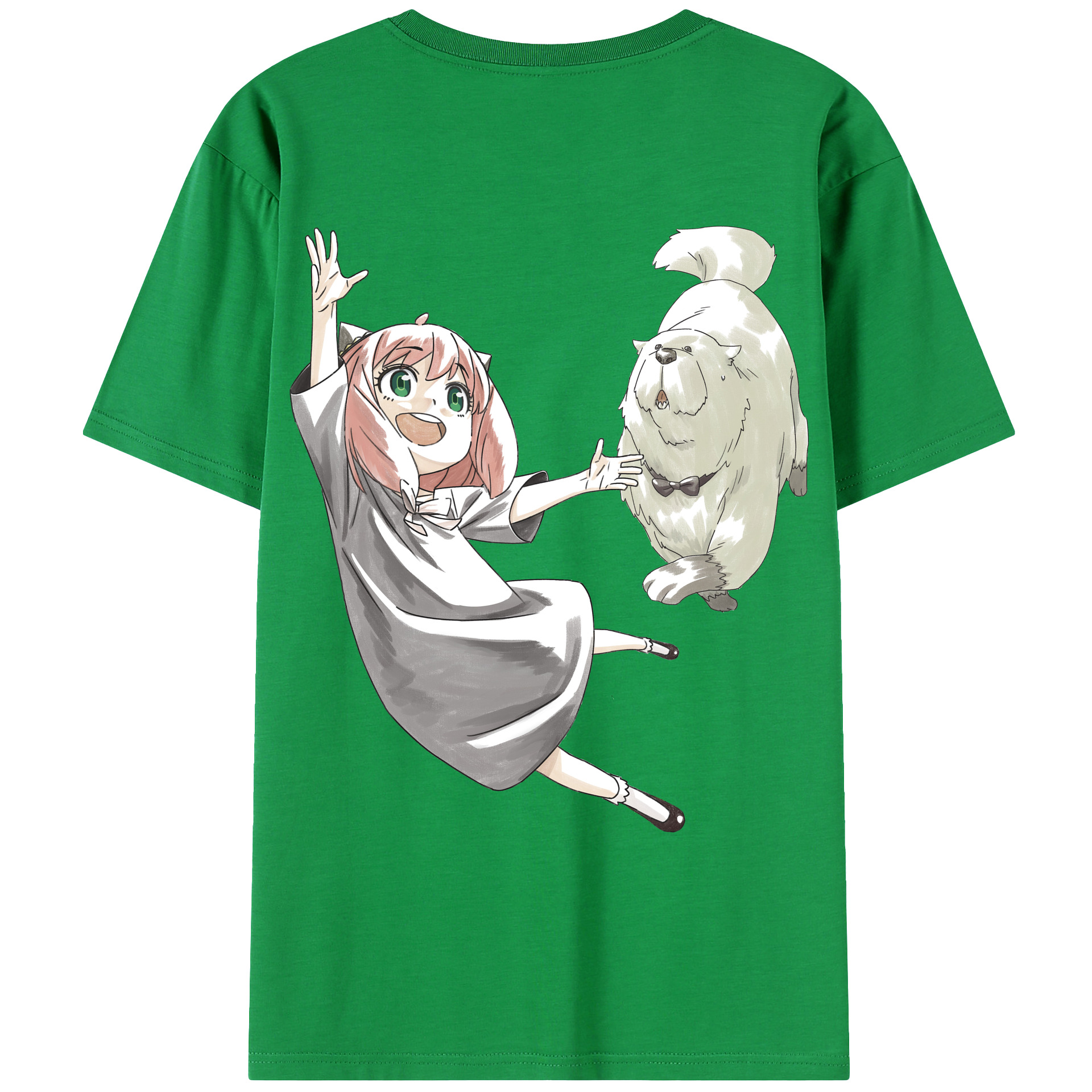 （画像用） SPY×FAMILY间谍家家酒 綿100％ メンズ半袖Tシャツ（バックプリント） 通気性