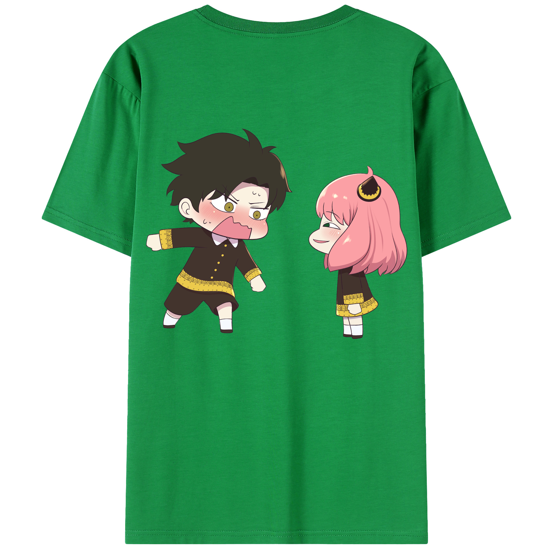 （画像用） SPY×FAMILY间谍家家酒 綿100％ メンズ半袖Tシャツ（バックプリント） 通気性