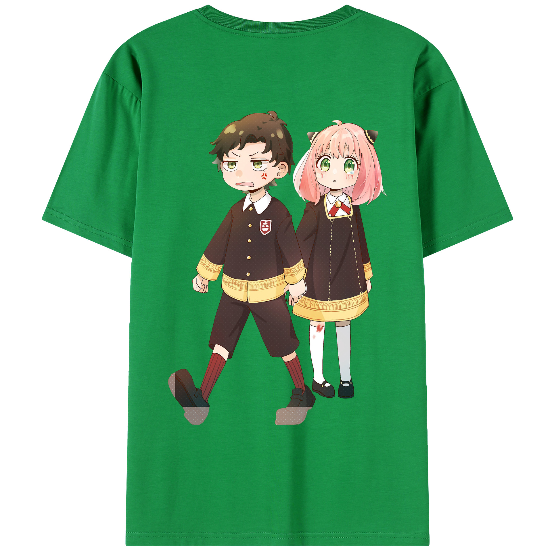 （画像用） SPY×FAMILY间谍家家酒 綿100％ メンズ半袖Tシャツ（バックプリント） 通気性