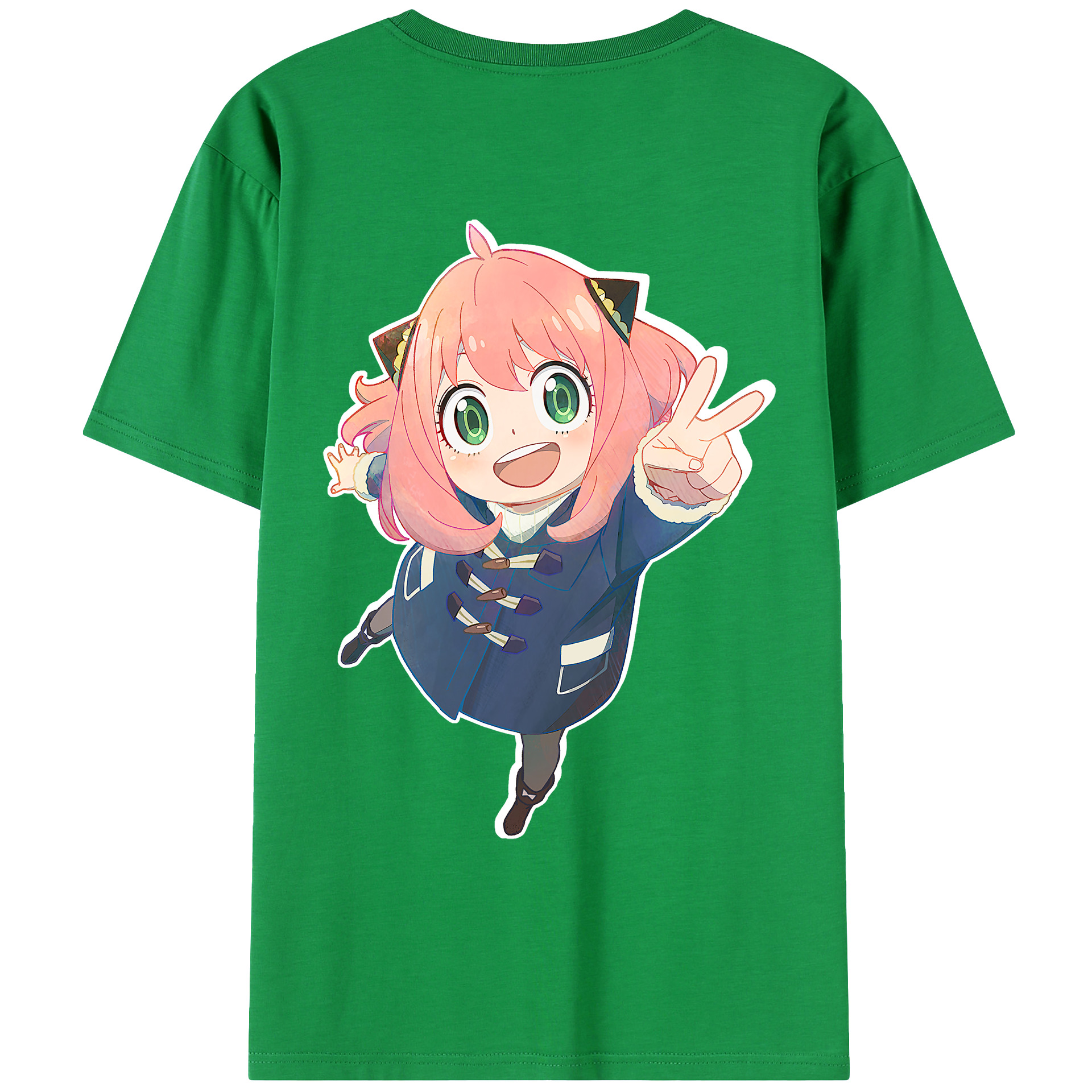 （画像用） SPY×FAMILY间谍家家酒 綿100％ メンズ半袖Tシャツ（バックプリント） 通気性