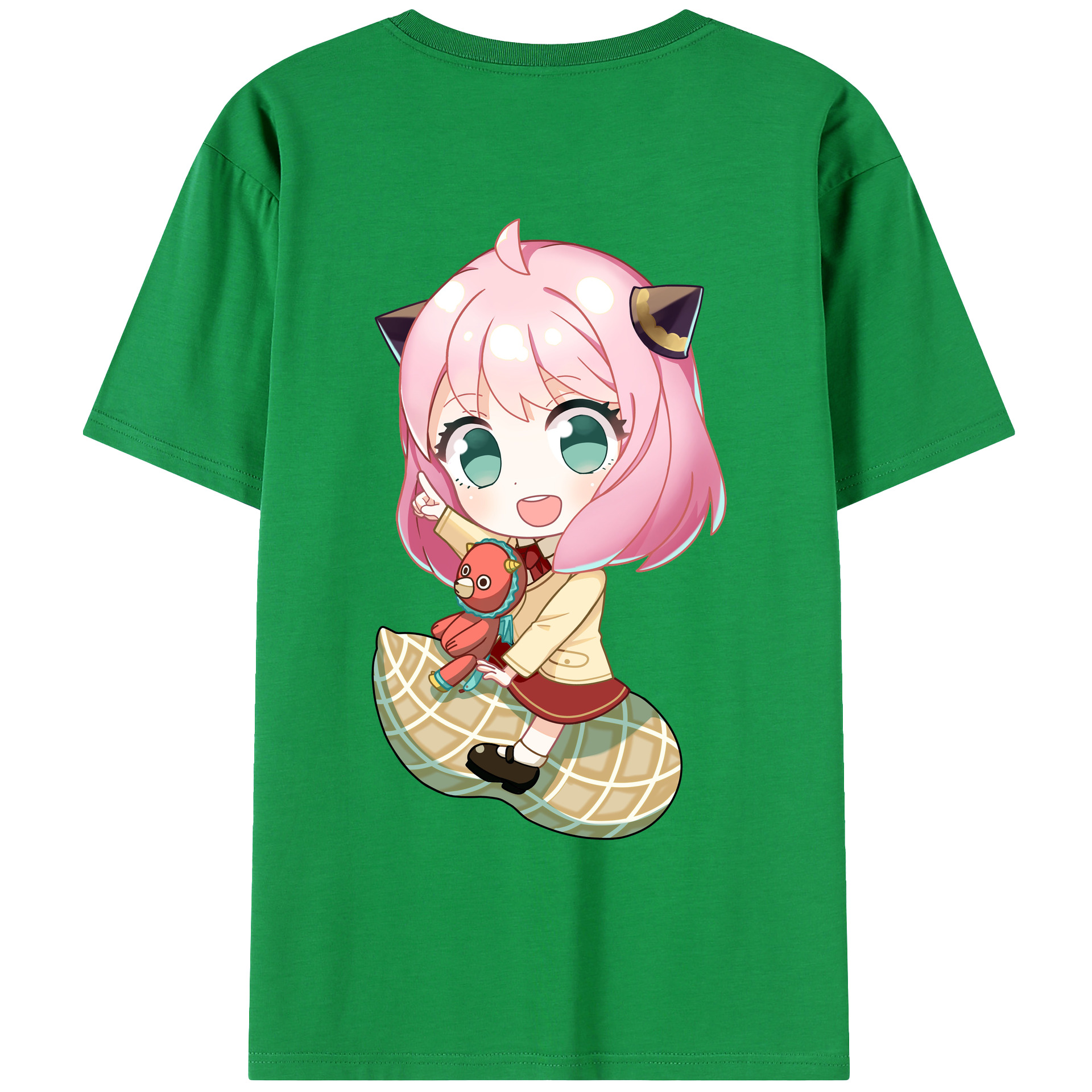 （画像用） SPY×FAMILY间谍家家酒 綿100％ メンズ半袖Tシャツ（バックプリント） 通気性