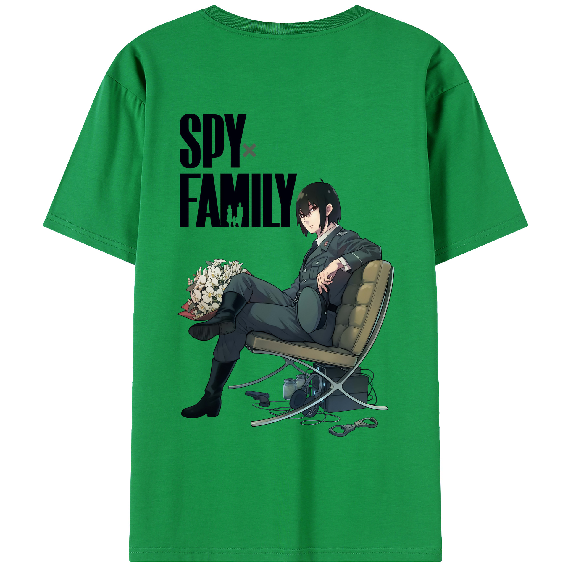 （画像用） SPY×FAMILY间谍家家酒 綿100％ メンズ半袖Tシャツ（バックプリント） 通気性