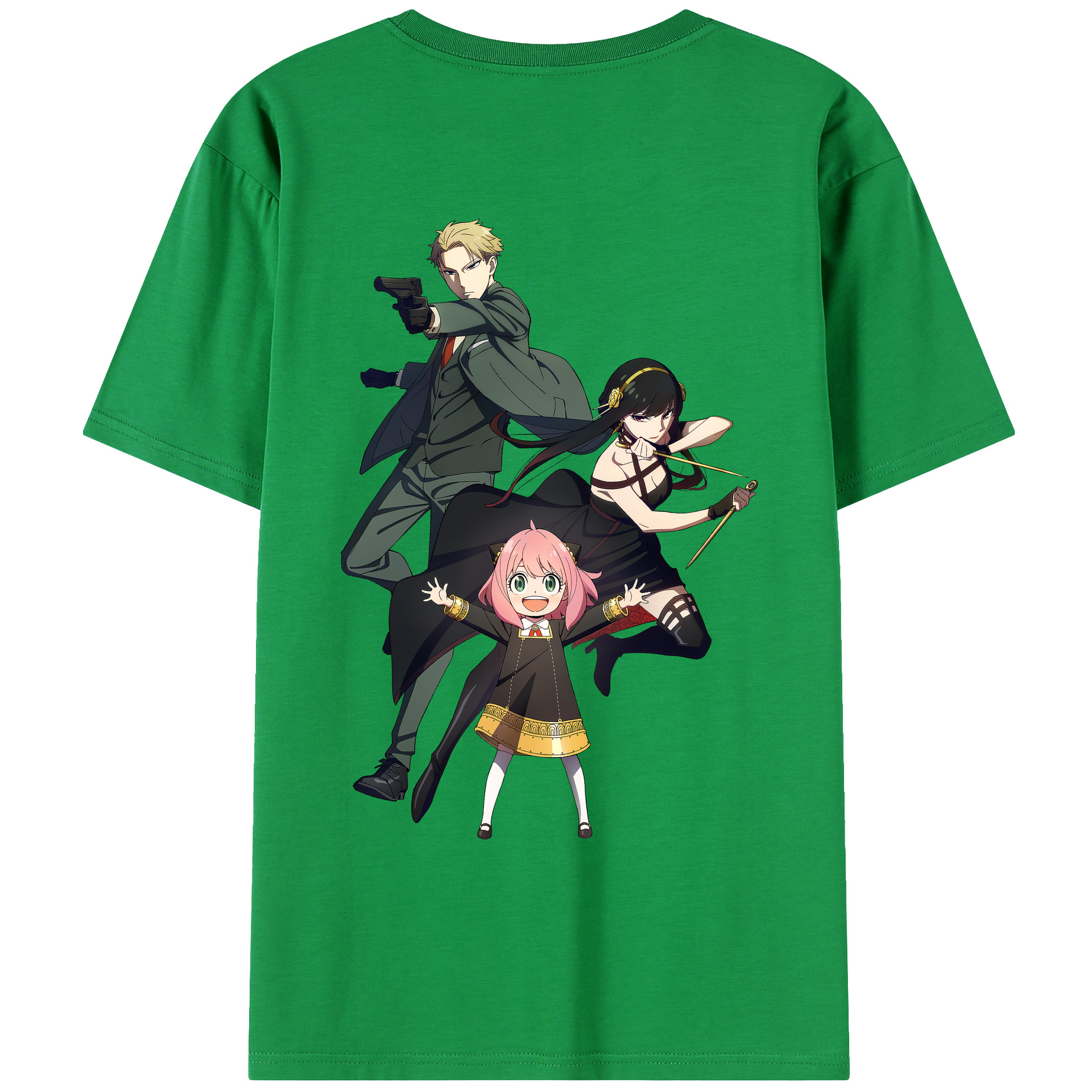 （画像用） SPY×FAMILY间谍家家酒 綿100％ メンズ半袖Tシャツ（バックプリント） 通気性
