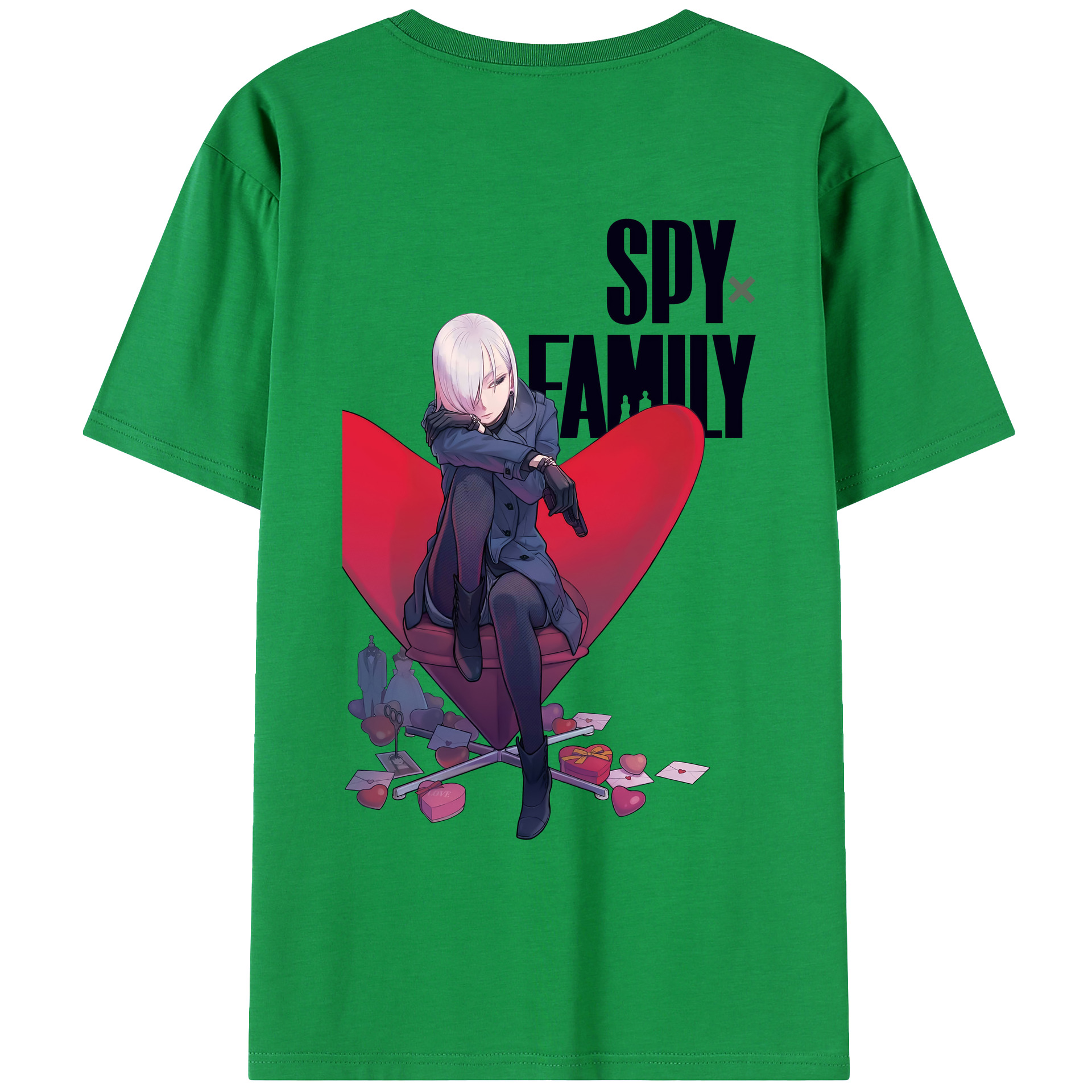（画像用） SPY×FAMILY间谍家家酒 綿100％ メンズ半袖Tシャツ（バックプリント） 通気性
