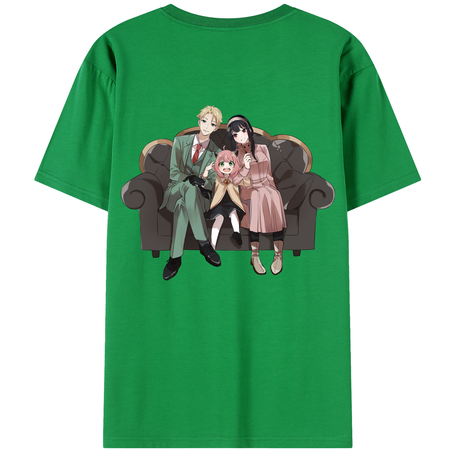 （画像用） SPY×FAMILY间谍家家酒 綿100％ メンズ半袖Tシャツ（バックプリント） 通気性