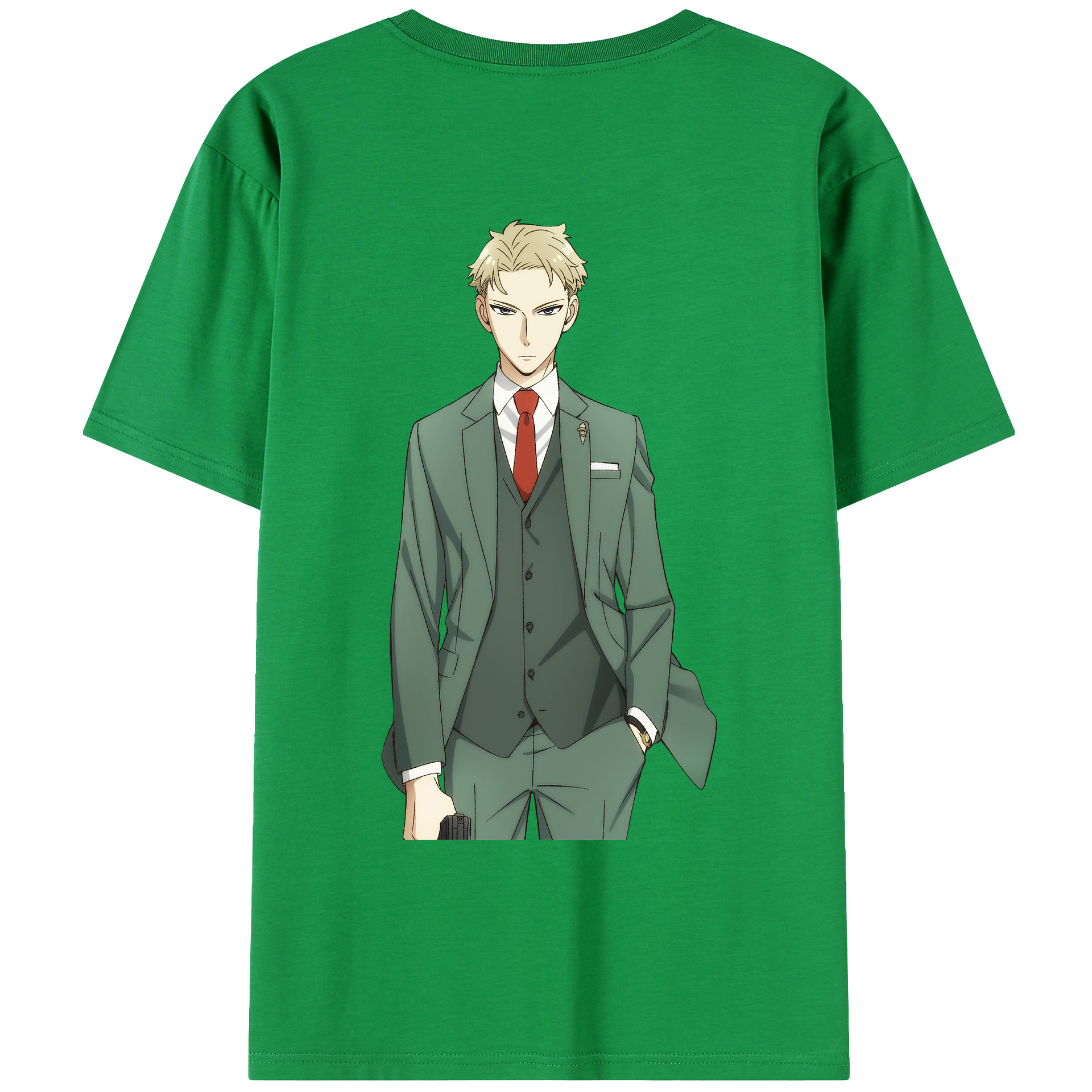 （画像用） SPY×FAMILY间谍家家酒 綿100％ メンズ半袖Tシャツ（バックプリント） 通気性