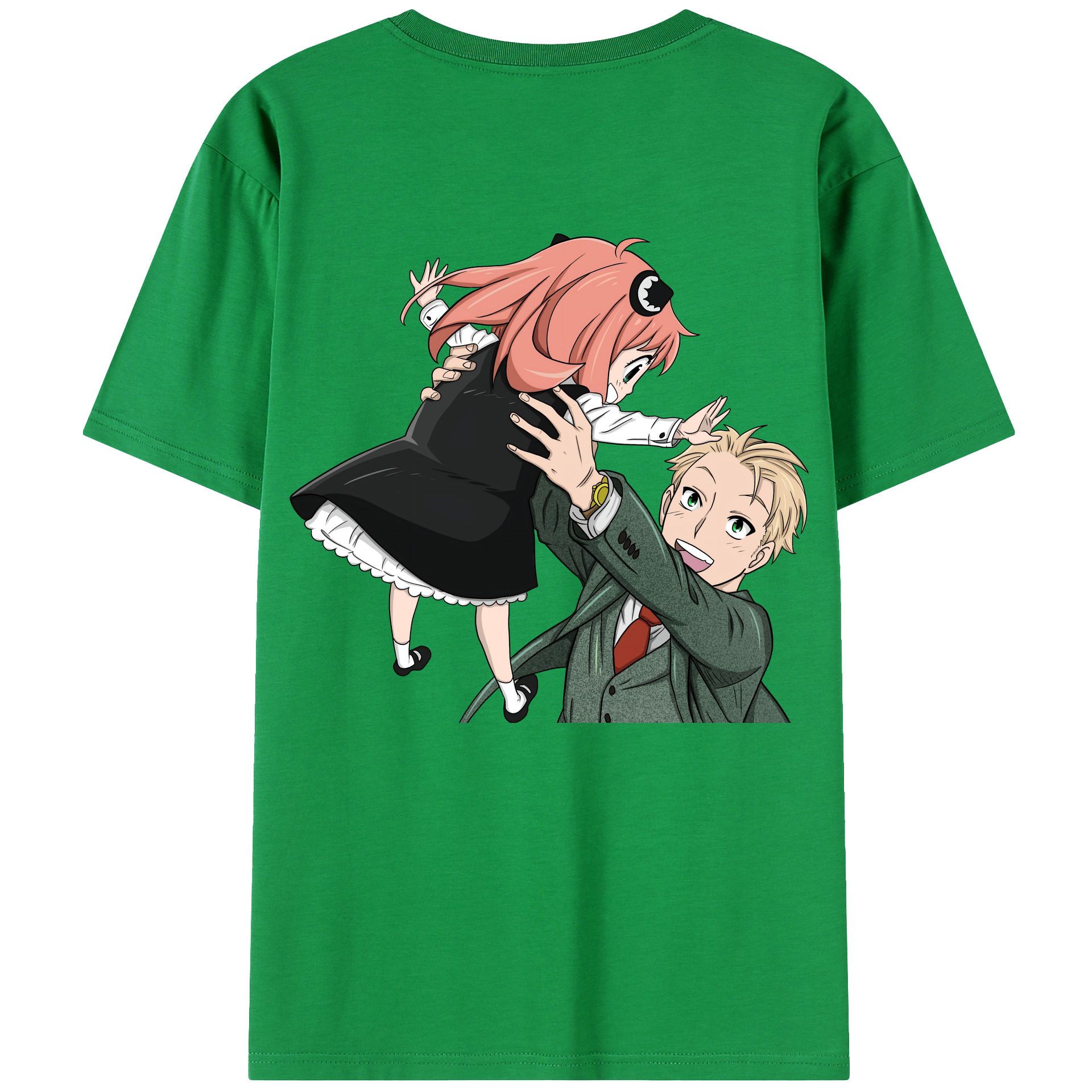 （画像用） SPY×FAMILY间谍家家酒 綿100％ メンズ半袖Tシャツ（バックプリント） 通気性