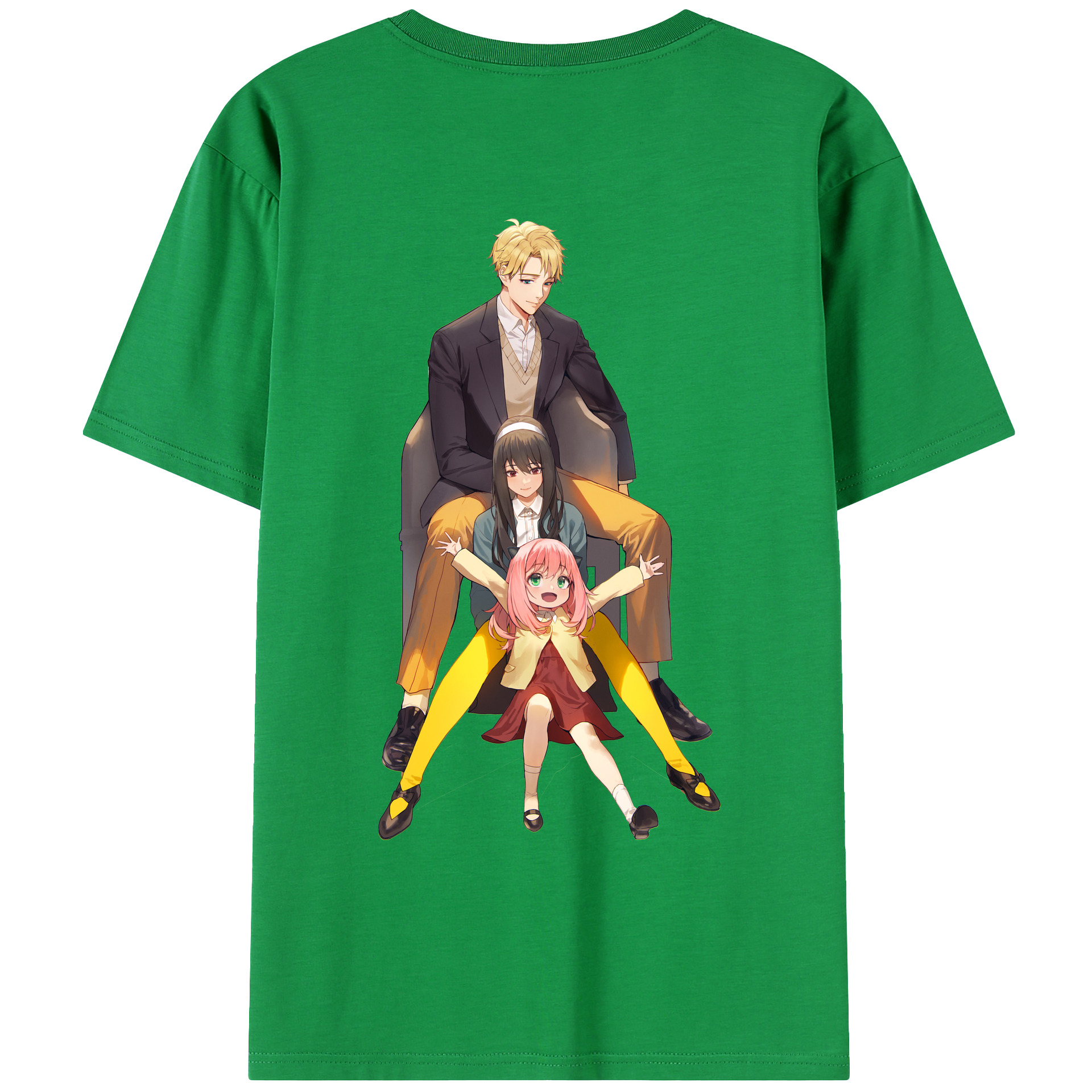 （画像用） SPY×FAMILY间谍家家酒 綿100％ メンズ半袖Tシャツ（バックプリント） 通気性