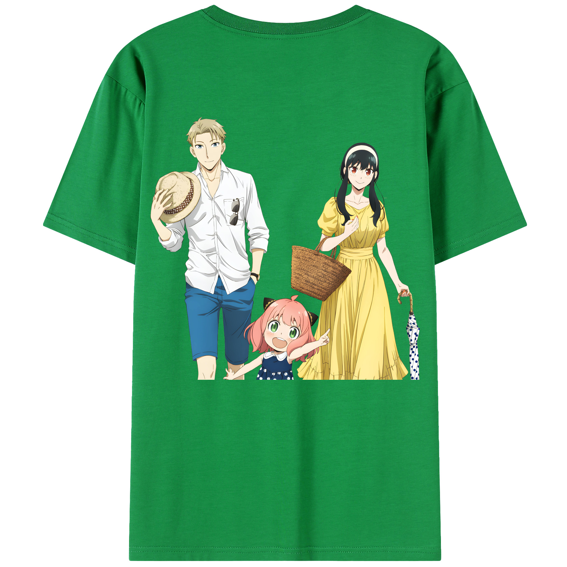（画像用） SPY×FAMILY间谍家家酒 綿100％ メンズ半袖Tシャツ（バックプリント） 通気性
