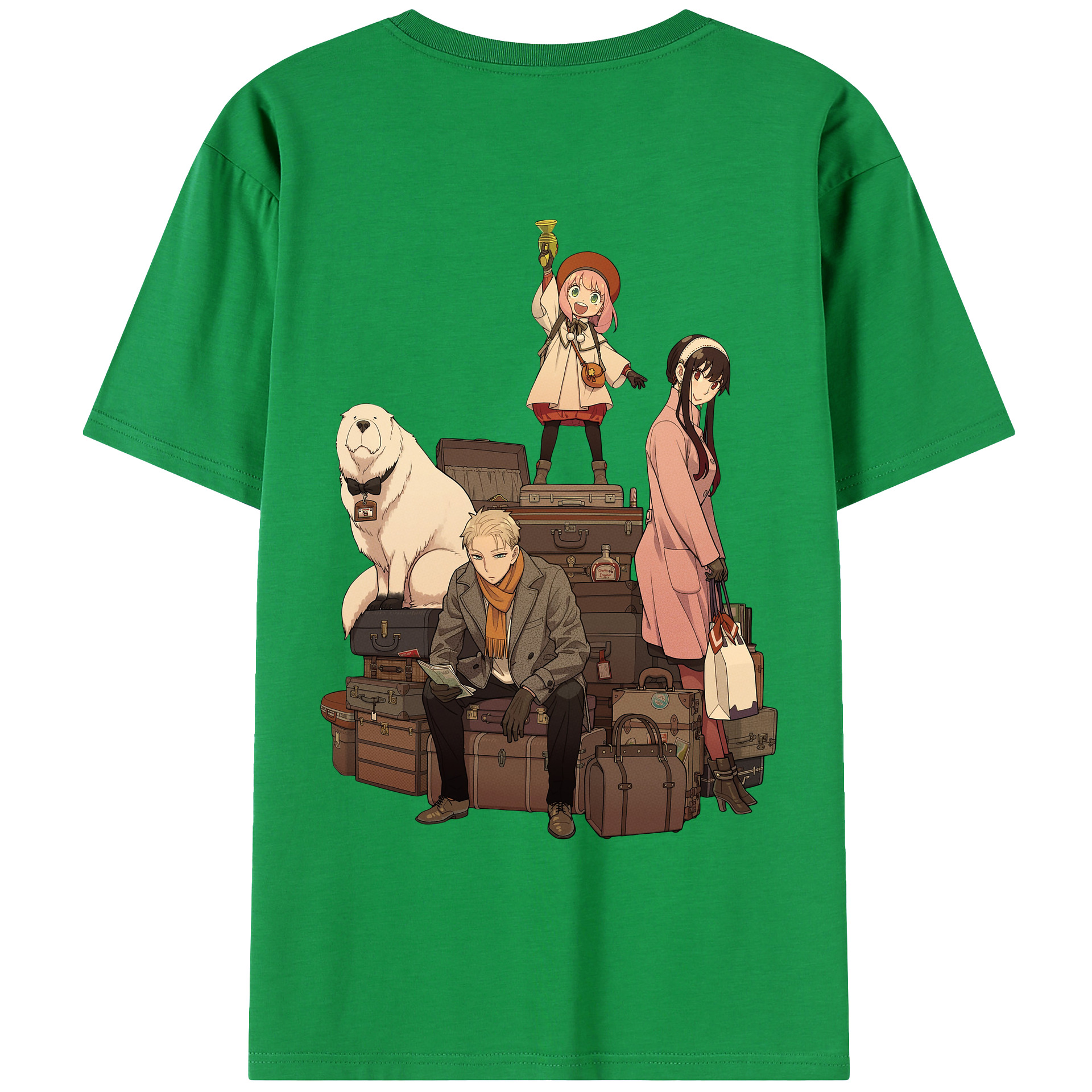 （画像用） SPY×FAMILY间谍家家酒 綿100％ メンズ半袖Tシャツ（バックプリント） 通気性
