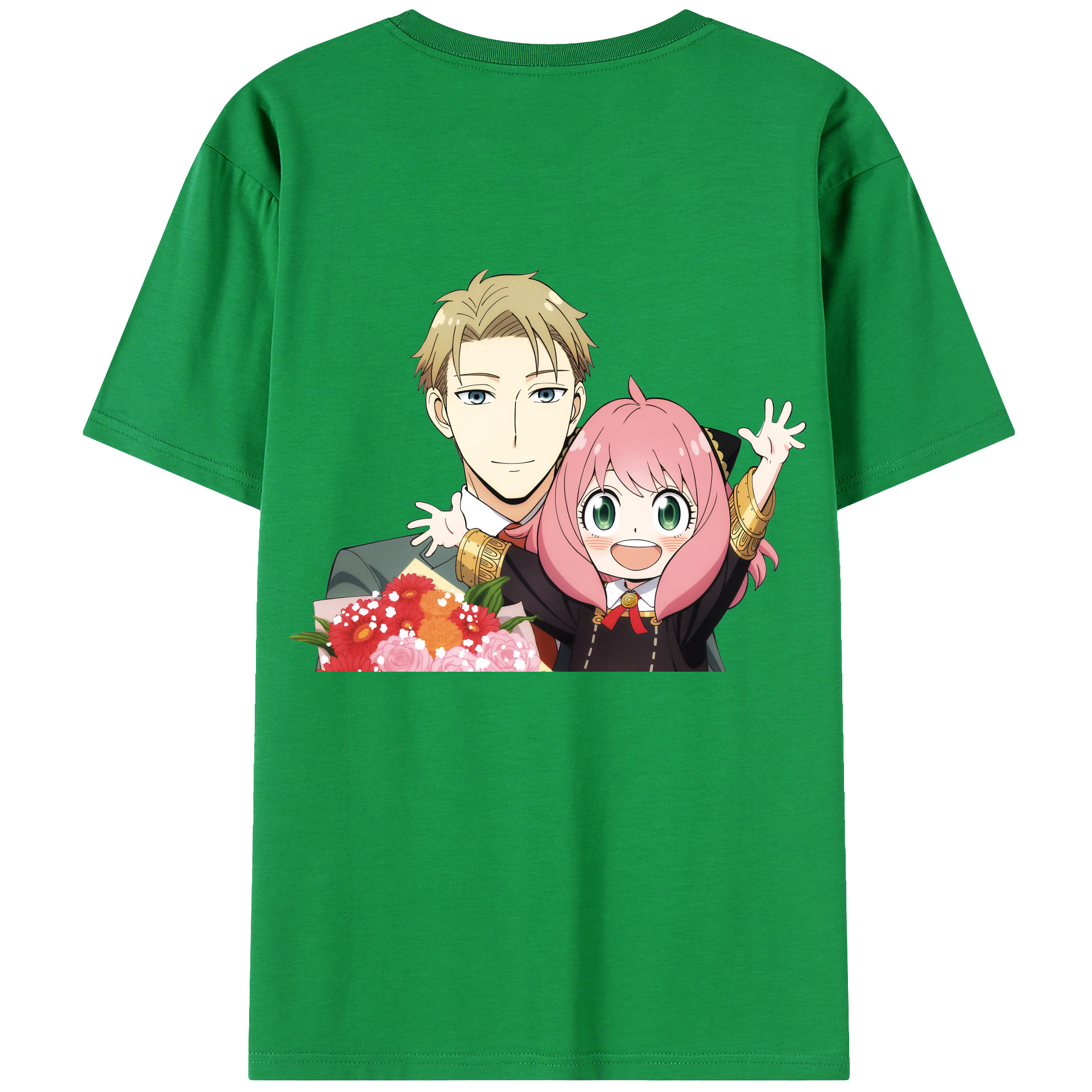 （画像用） SPY×FAMILY间谍家家酒 綿100％ メンズ半袖Tシャツ（バックプリント） 通気性